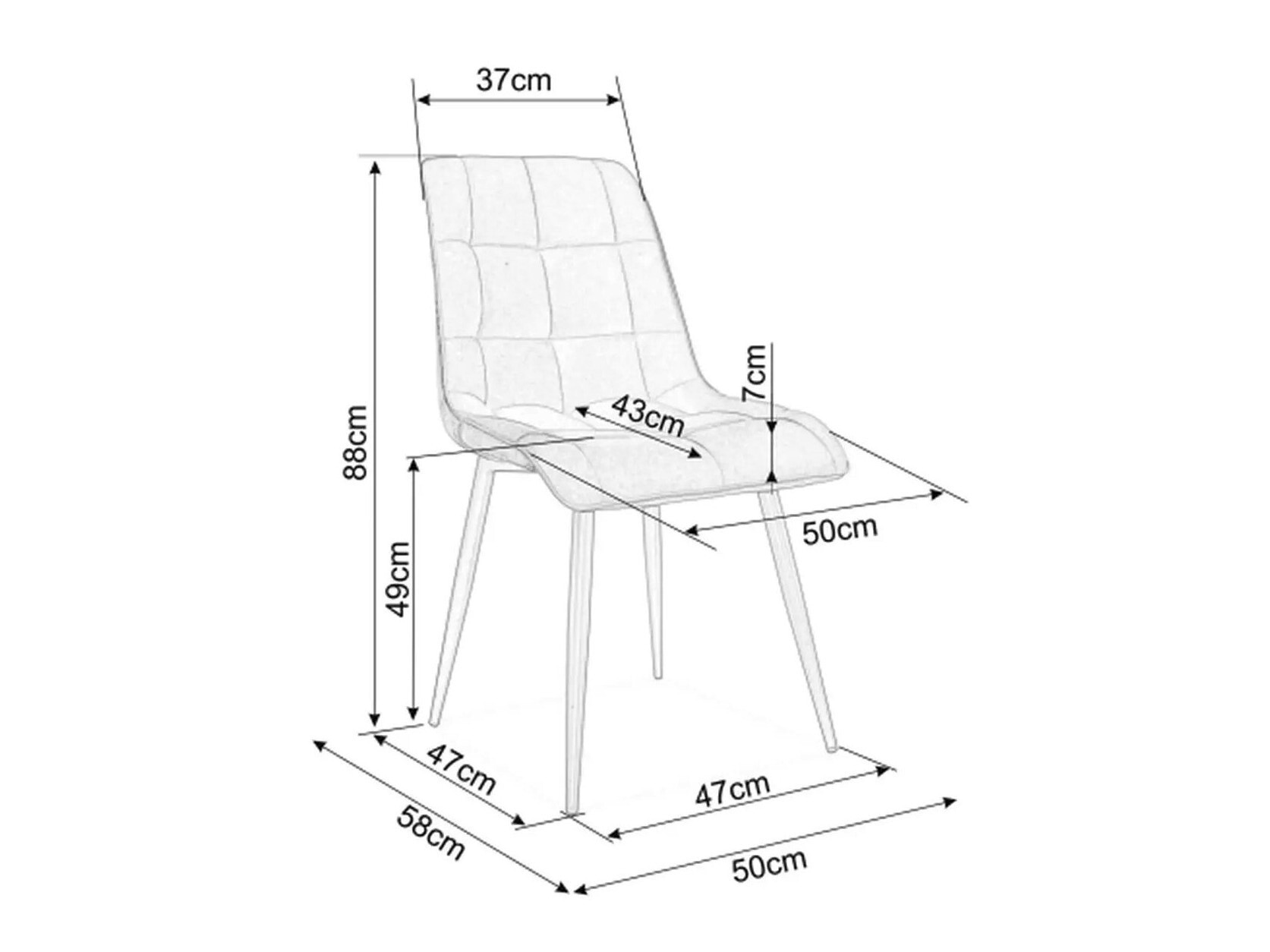 Stoel Detroit 752 (Grijs)