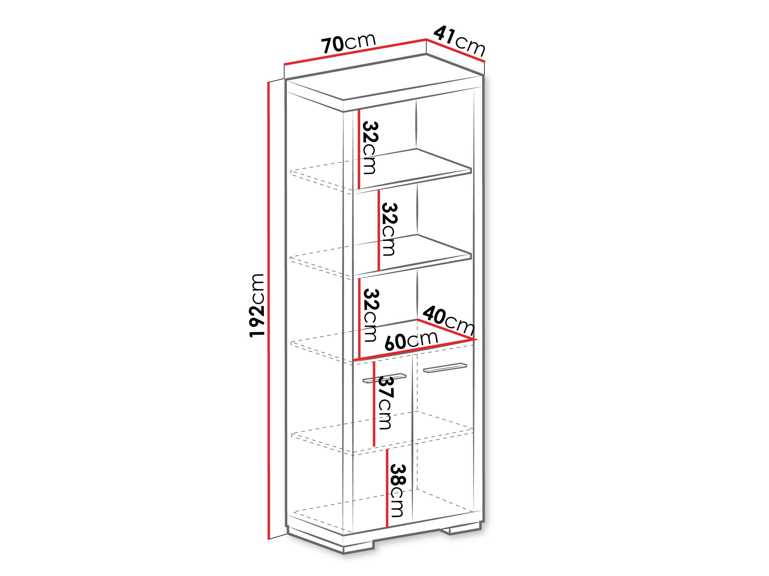 Boekenkast Fiomeri 124 (Eik santana donker)