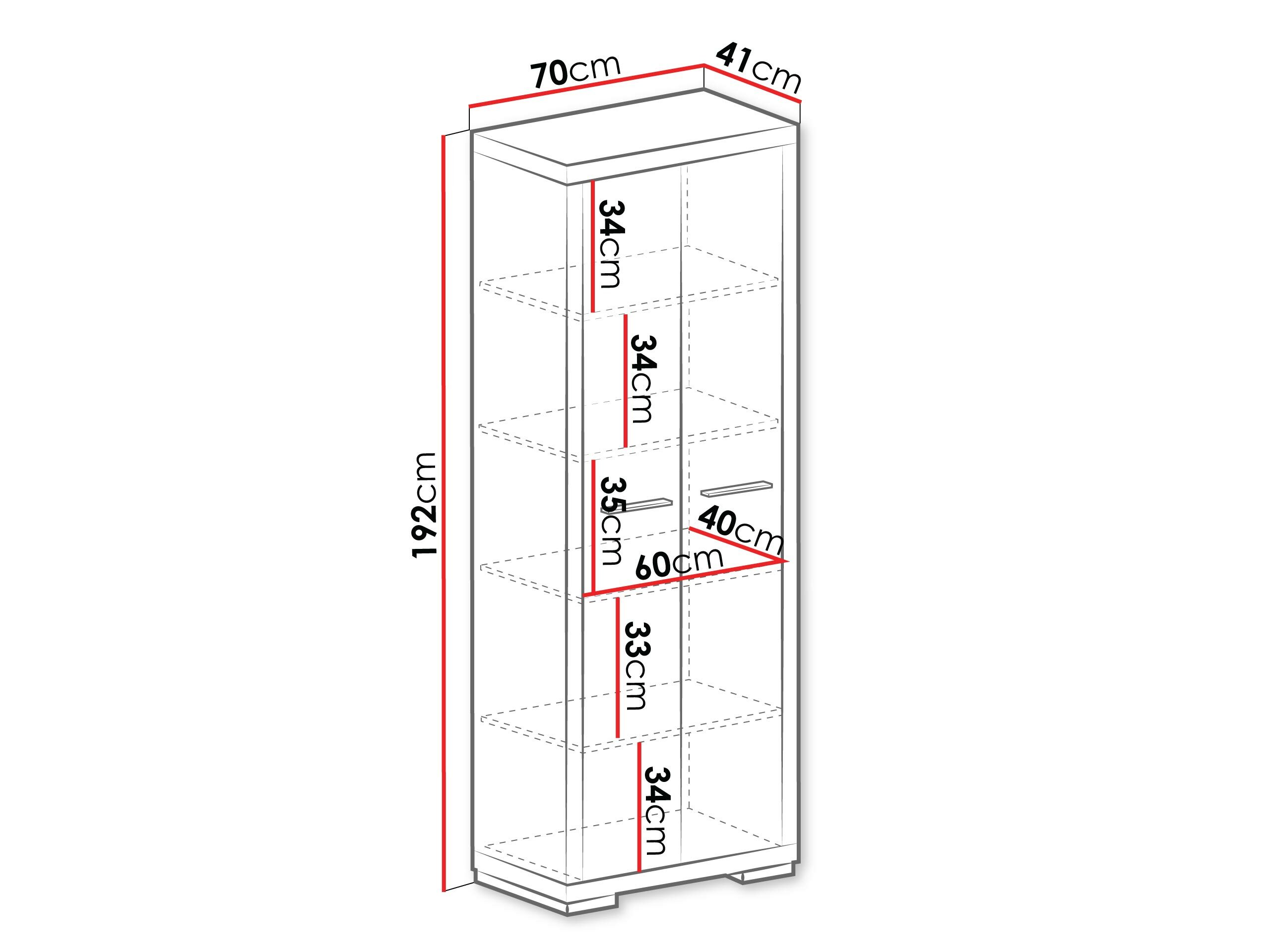 Boekenkast Fiomeri 125 (Eik Santana)