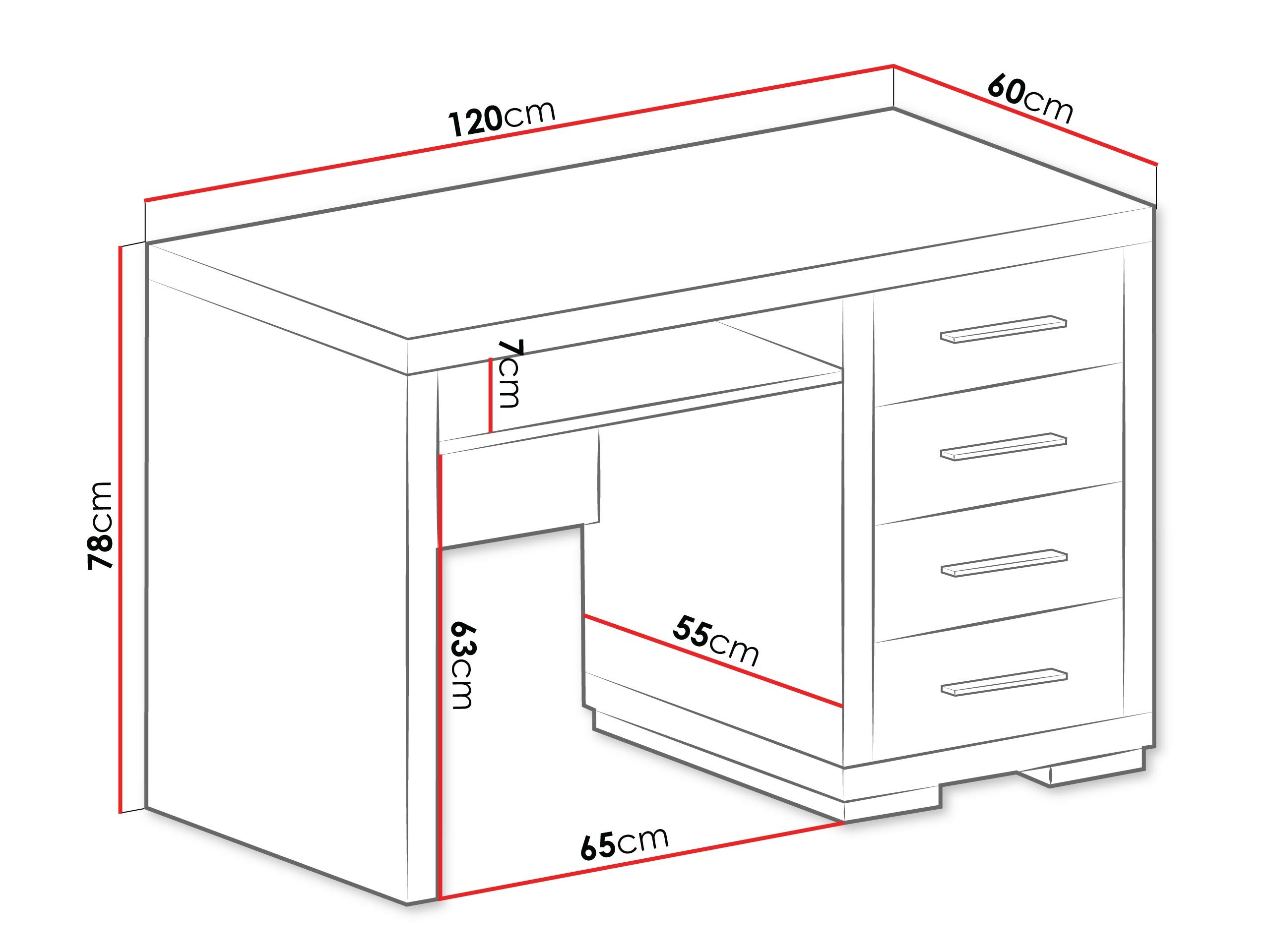 Bureau Fiomeri 120 (Eik santana donker)