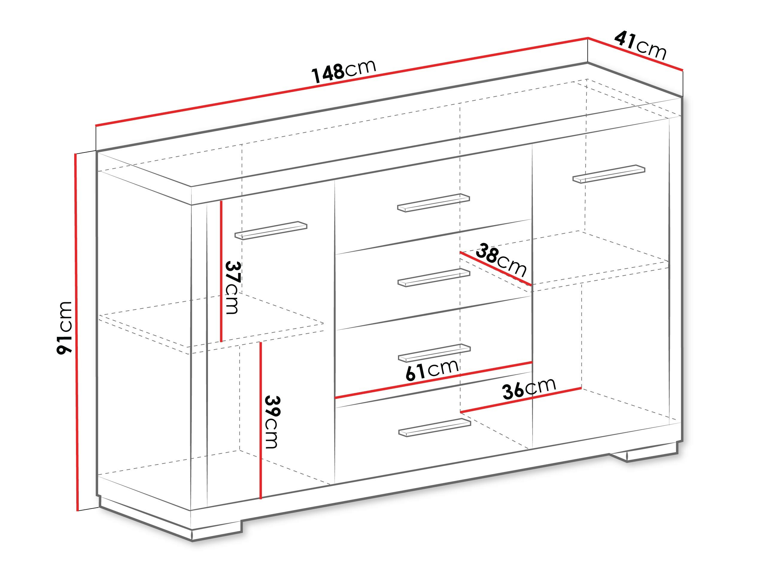 Ladekast Fiomeri 101 (Eik santana donker)