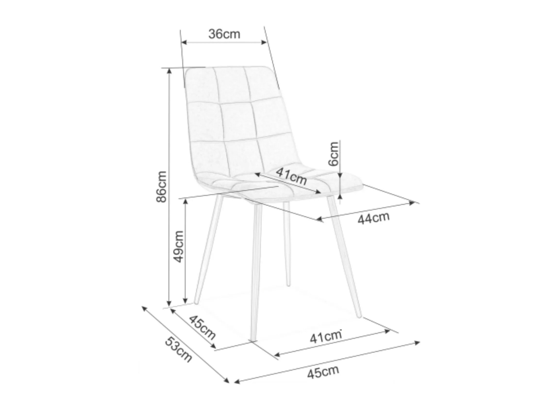 Stoel Detroit 755 (Bluvel 48)