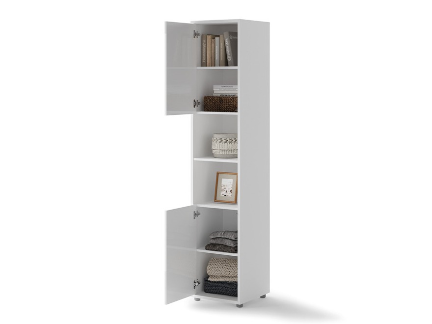 Boekenkast Concept Pro Lenart Levfere 117 (Wit + Glanzend wit)