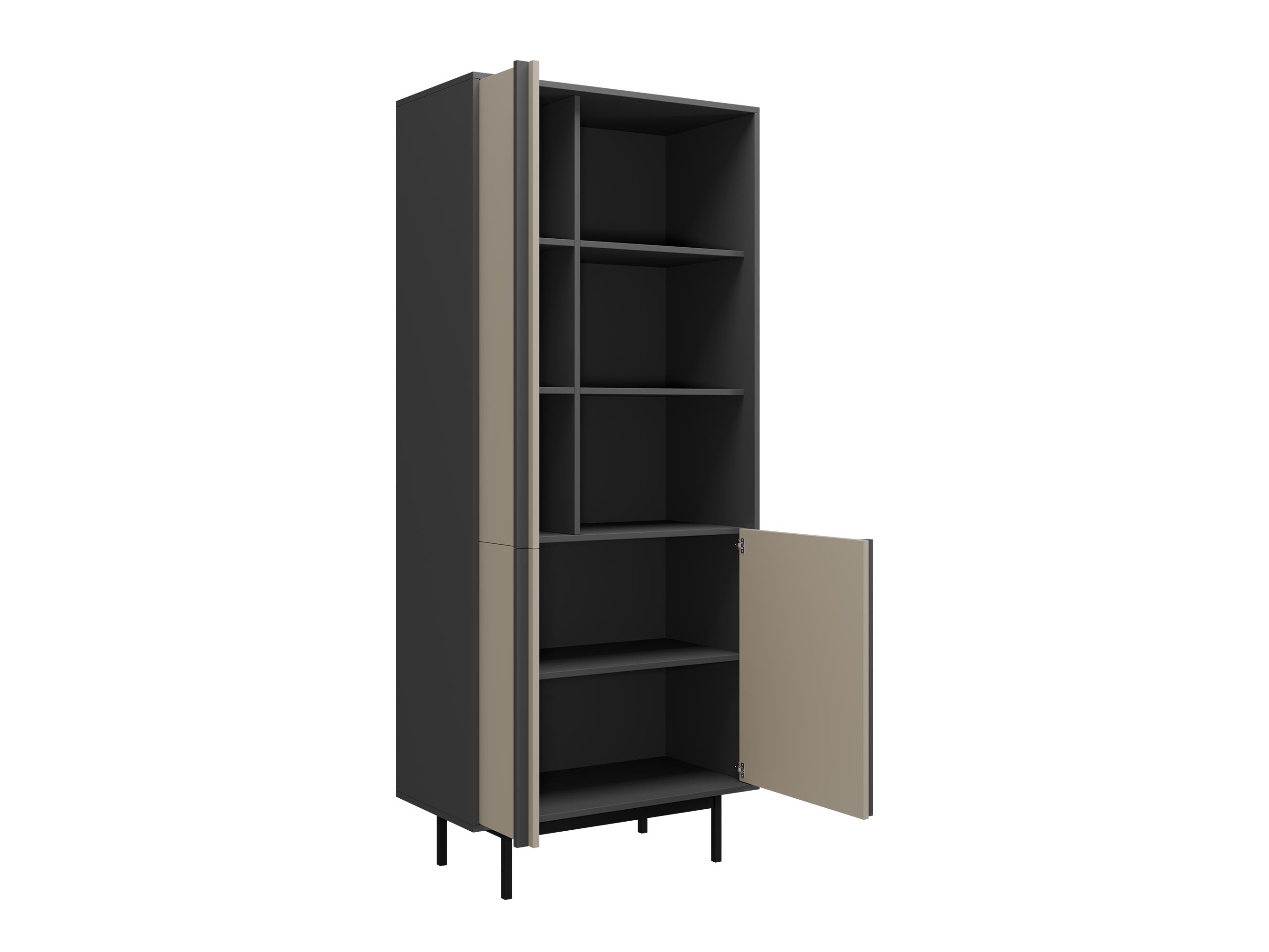 Boekenkast Levali 101 (Stoffig groen)