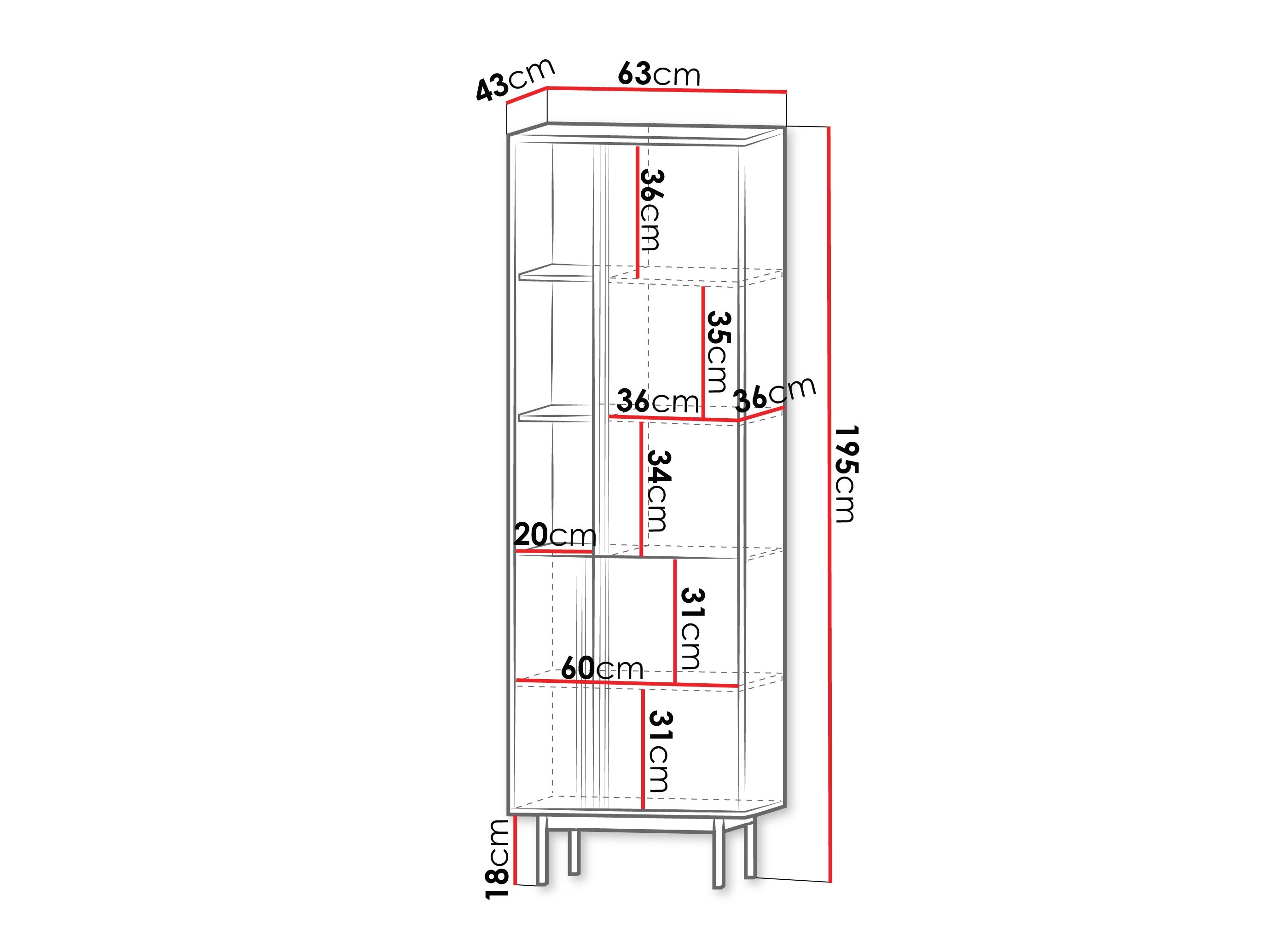 Boekenkast Levali 102 (Beige)