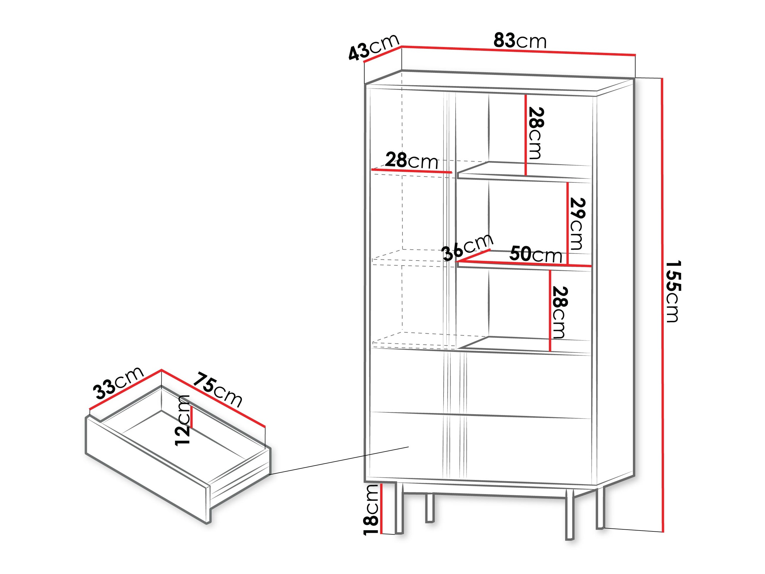 Boekenkast Levali 103 (Beige)
