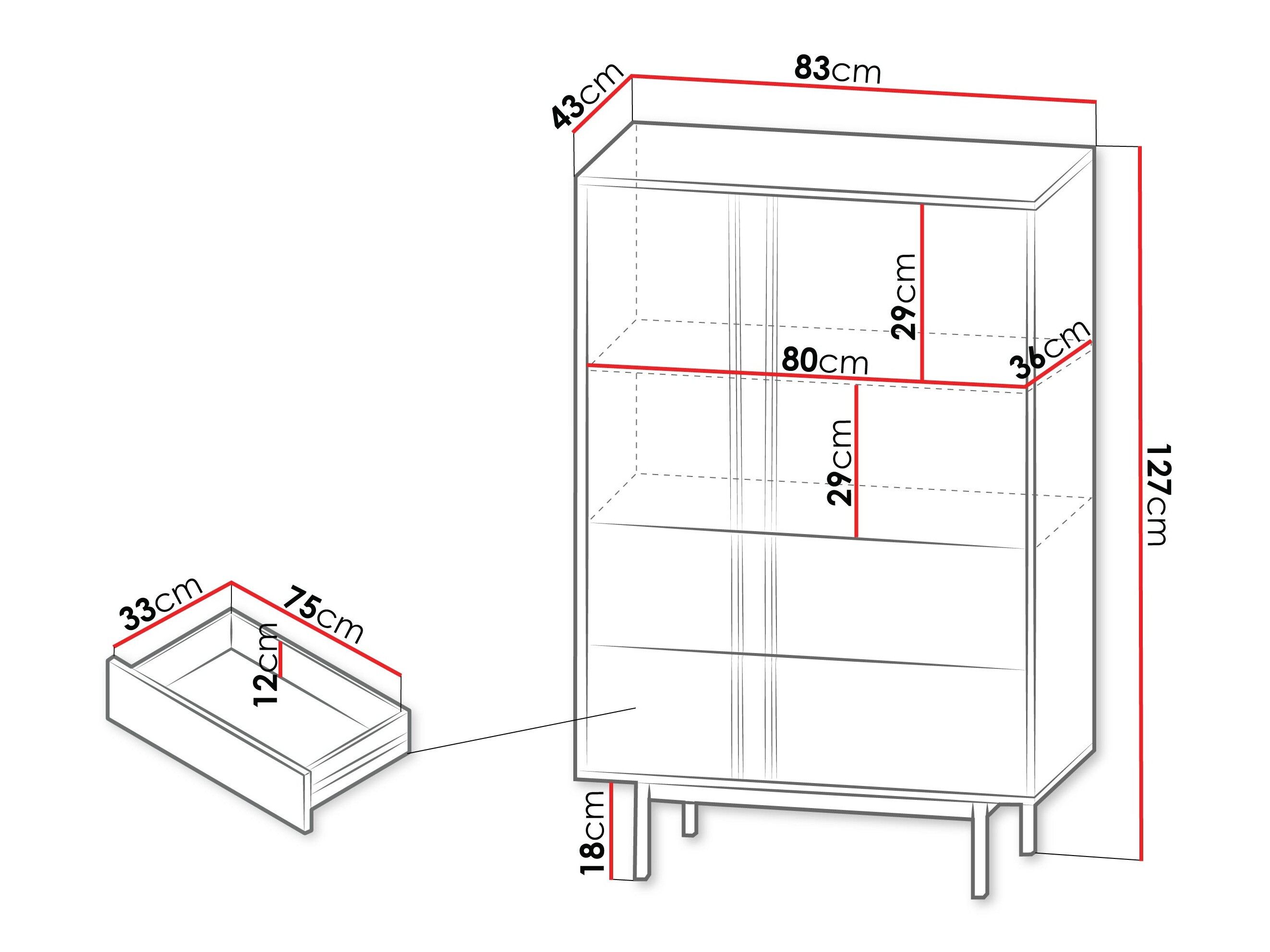 Ladekast Levali 104 (Eiken)