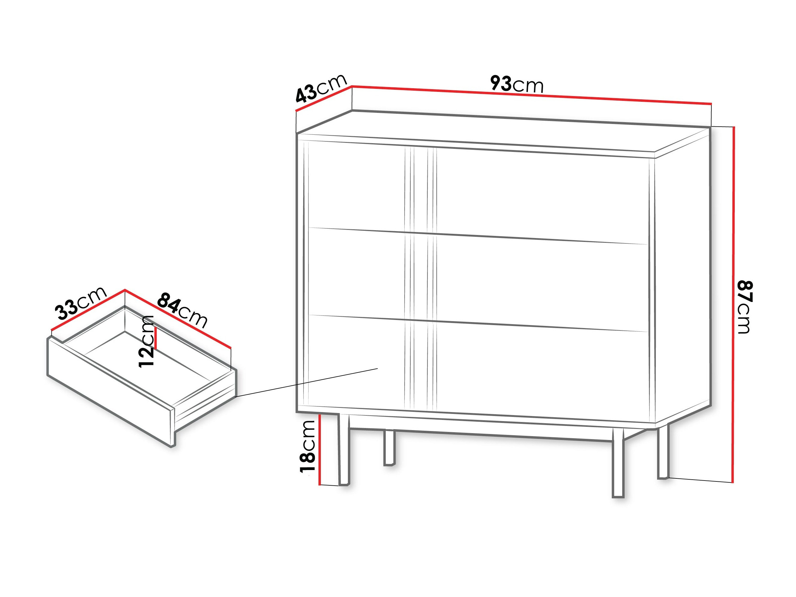 Ladekast Levali 107 (Beige)