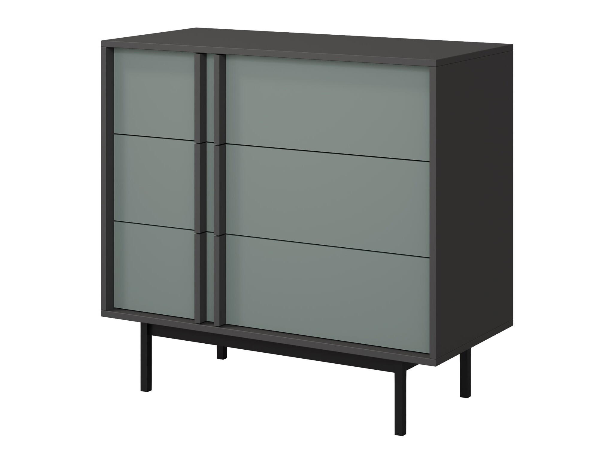 Ladekast Levali 107 (Stoffig groen)