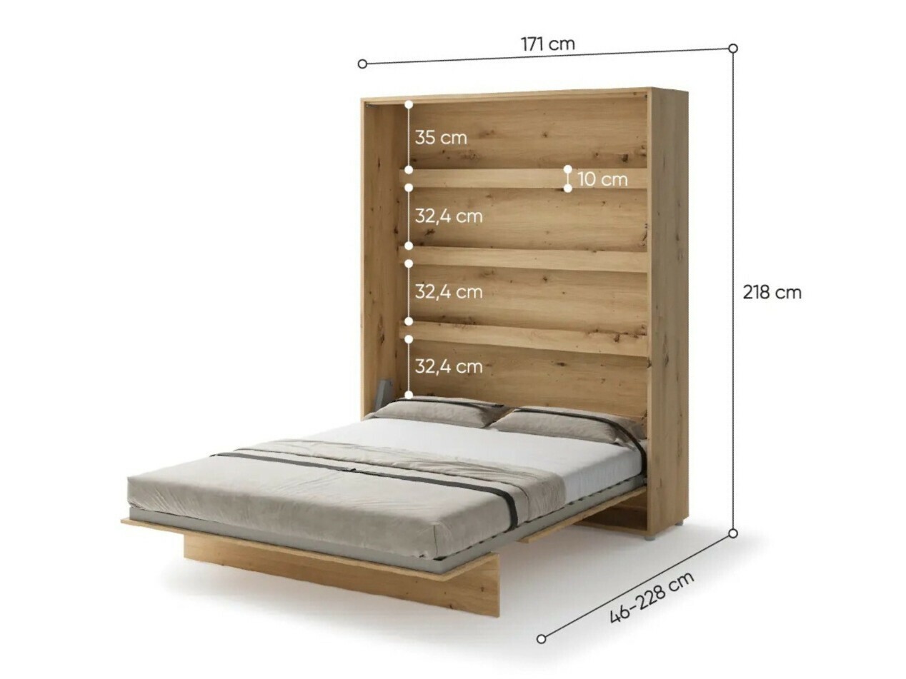 Meubelset Concept Pro Lenart Levfere 139 (Artisan eiken + Beige)