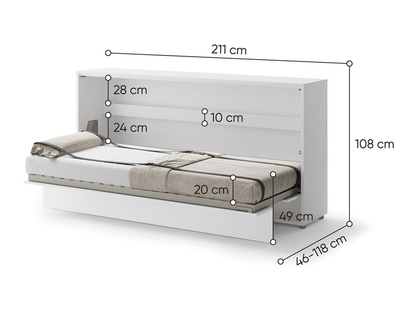 Muurbed Concept Pro Lenart Levfere 115 (Glanzend wit)