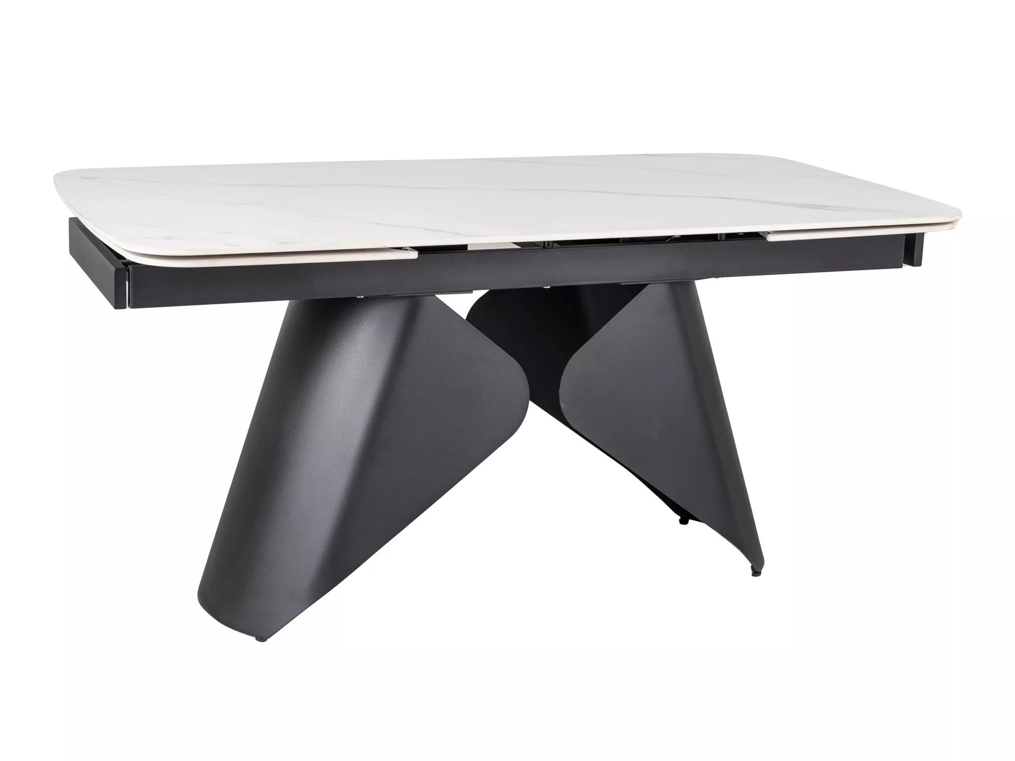 Tafel Detroit 757 (Wit marmer + Zwart)