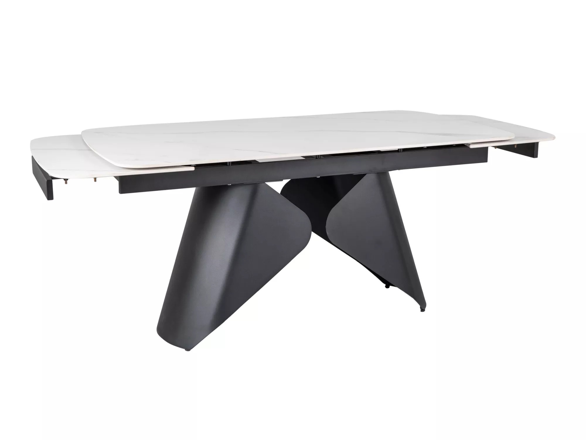 Tafel Detroit 757 (Wit marmer + Zwart)