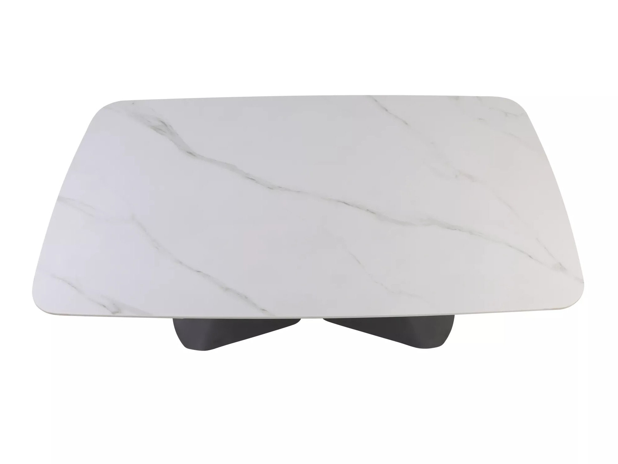 Tafel Detroit 757 (Wit marmer + Zwart)