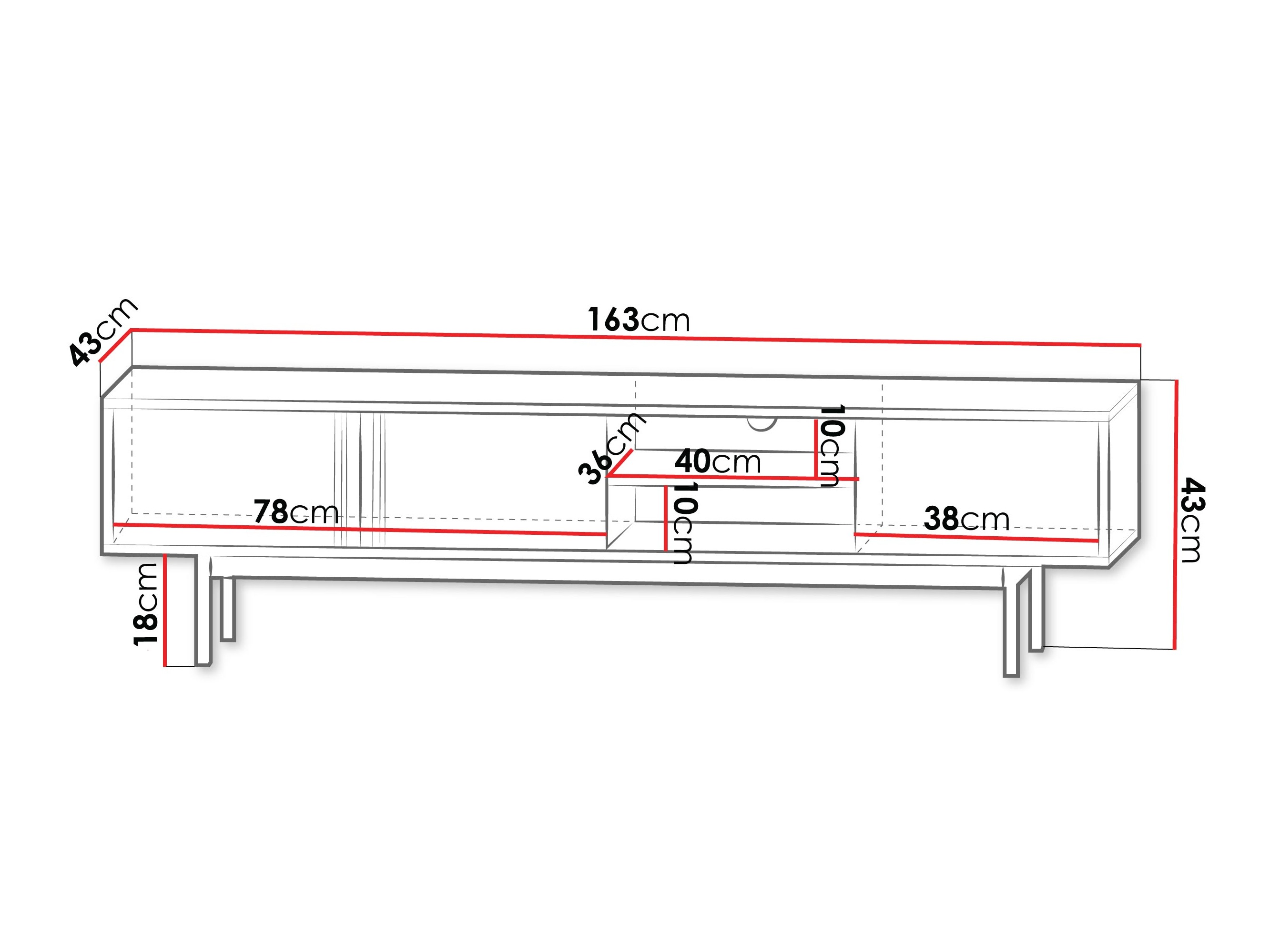 TV-meubel Levali 108 (Stoffig groen)