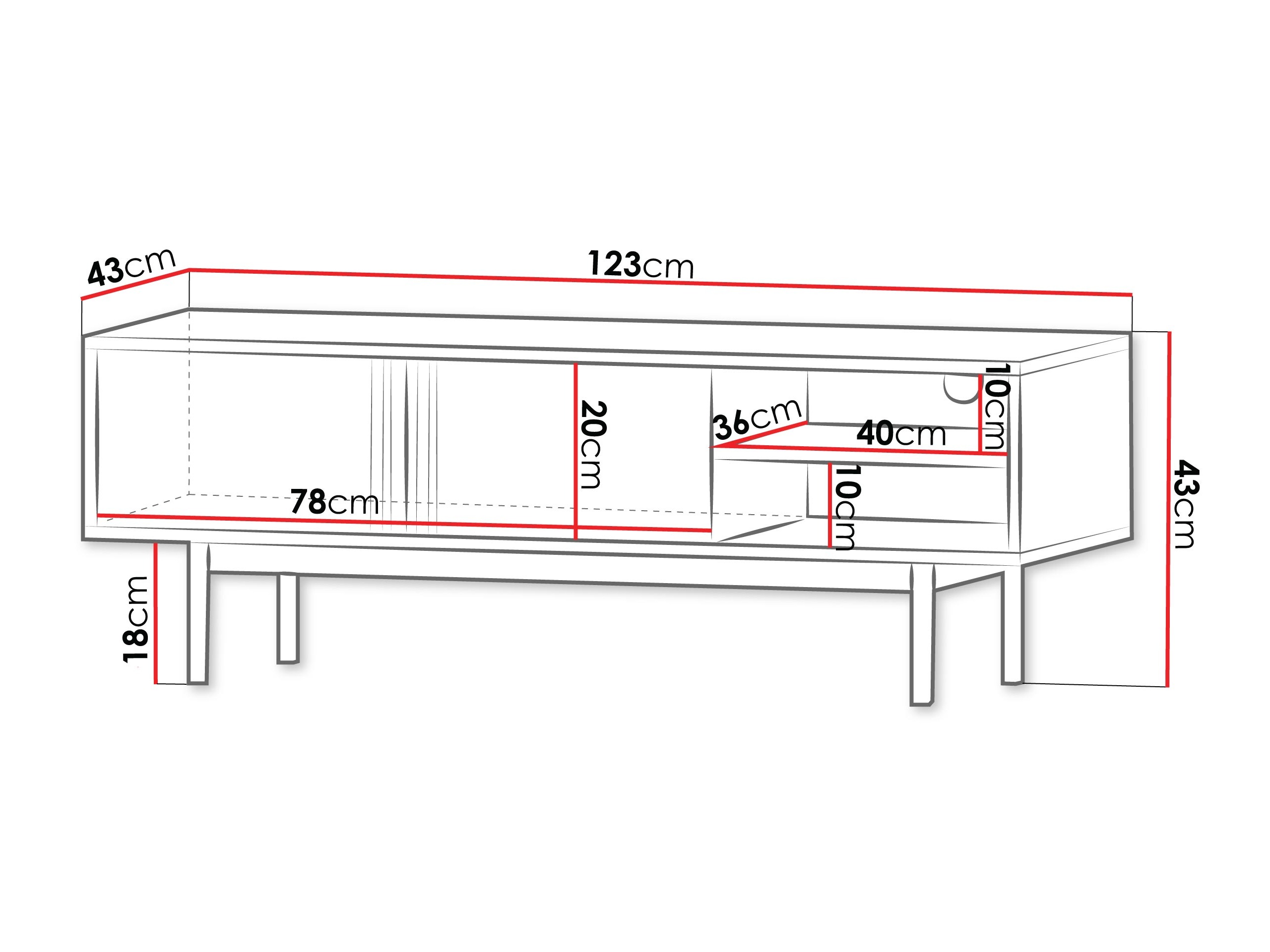 TV-meubel Levali 109 (Beige)