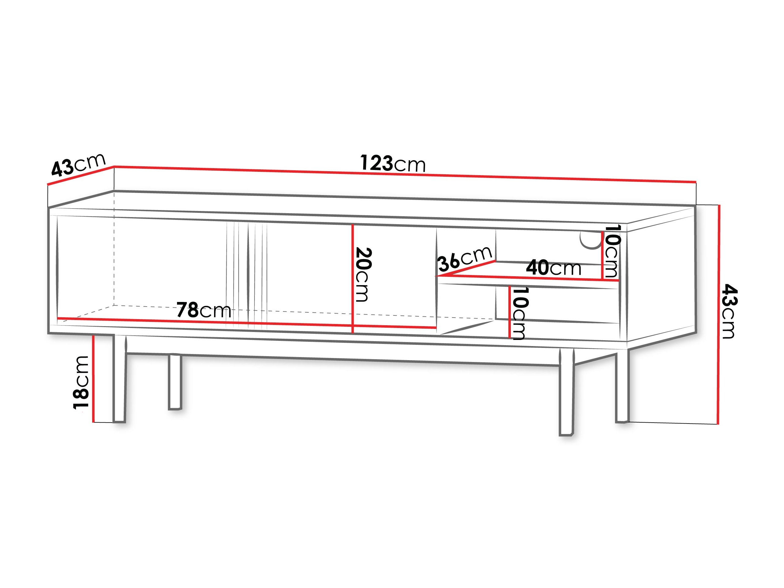 TV-meubel Levali 109 (Stoffig groen)