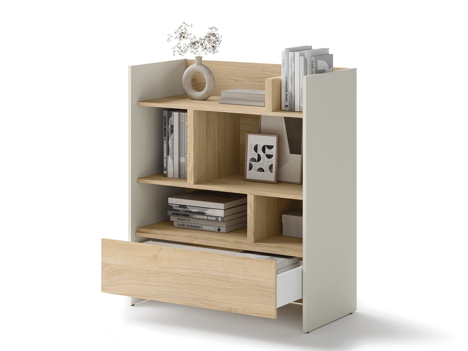 Boekenkast Concept Pro Lenart Levfere 149 (Kasjmier + Eiken)