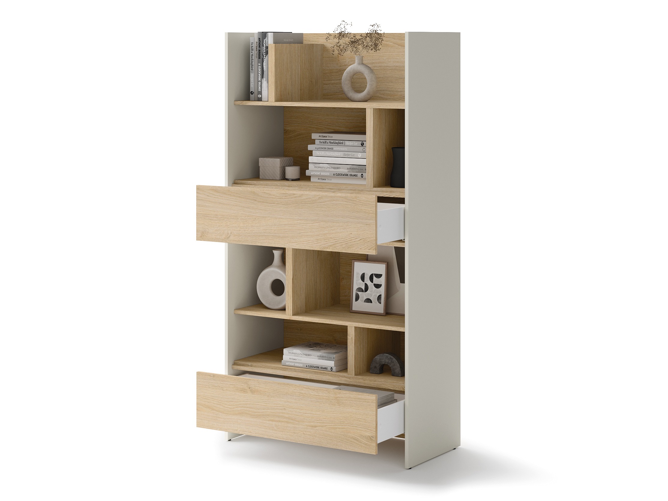 Boekenkast Concept Pro Lenart Levfere 152 (Kasjmier + Eiken)