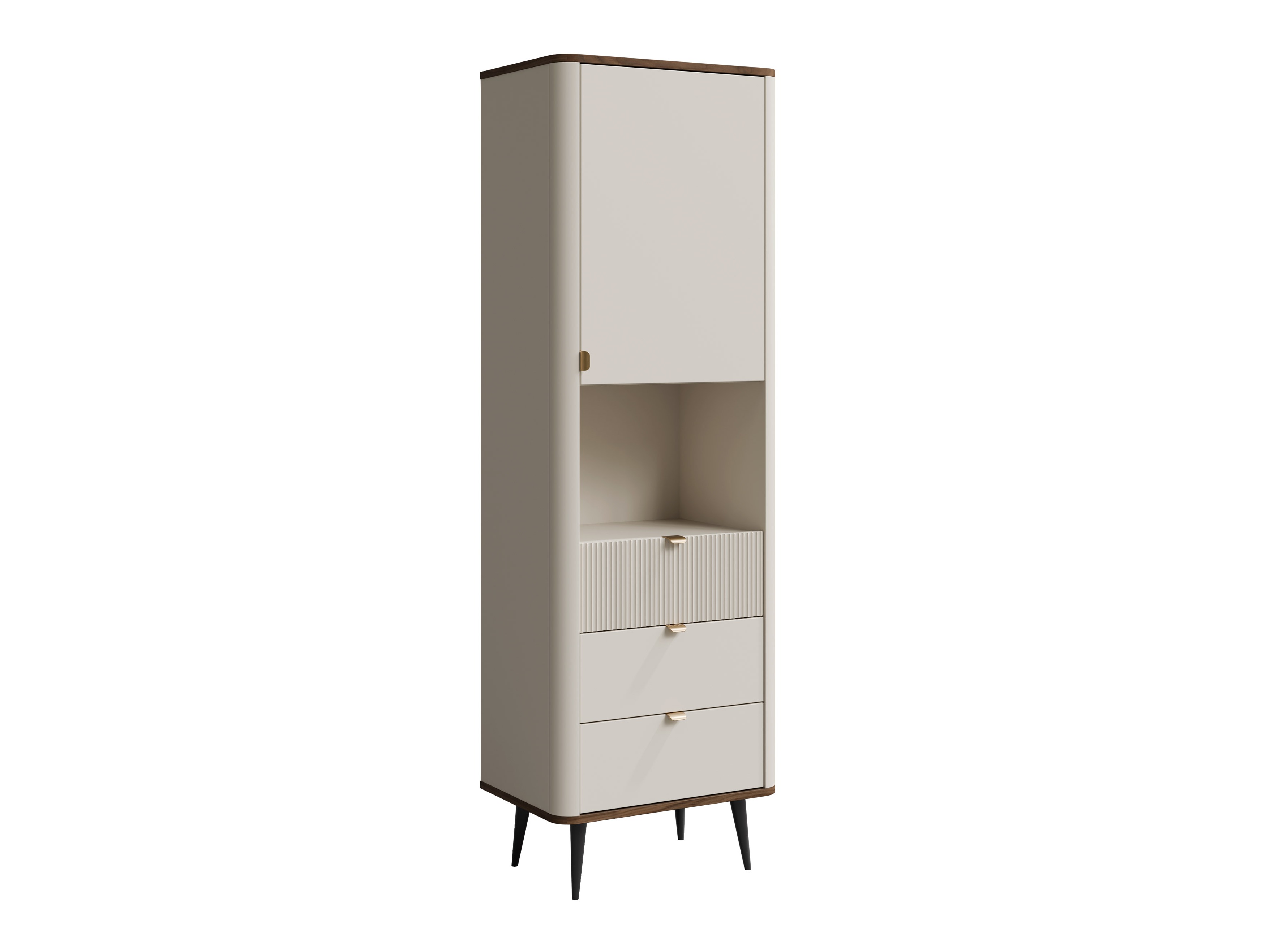 Boekenkast Lufela 103 (Kasjmier + Notenhout)