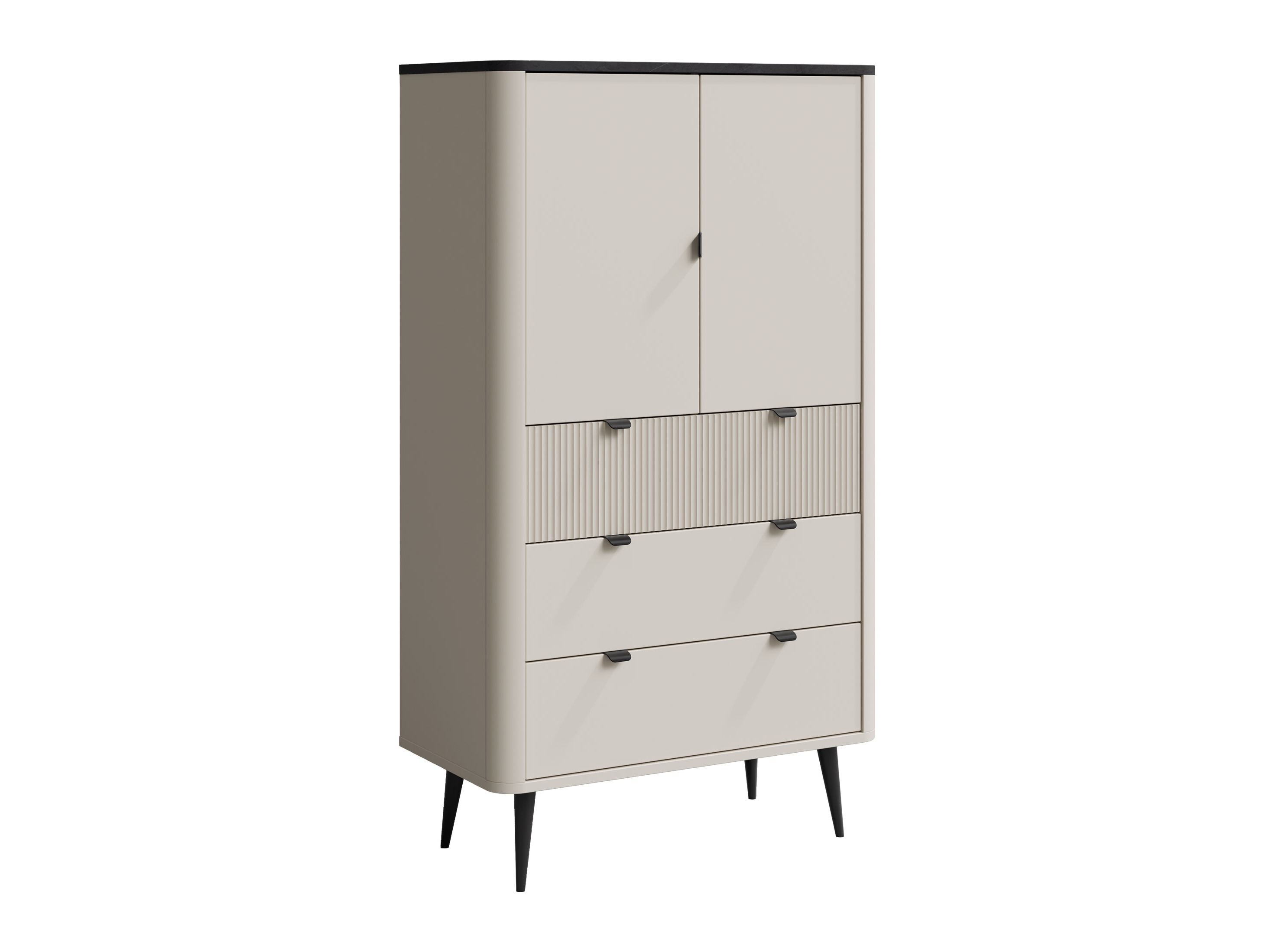 Boekenkast Lufela 104 (Kasjmier + Grijs marmer)