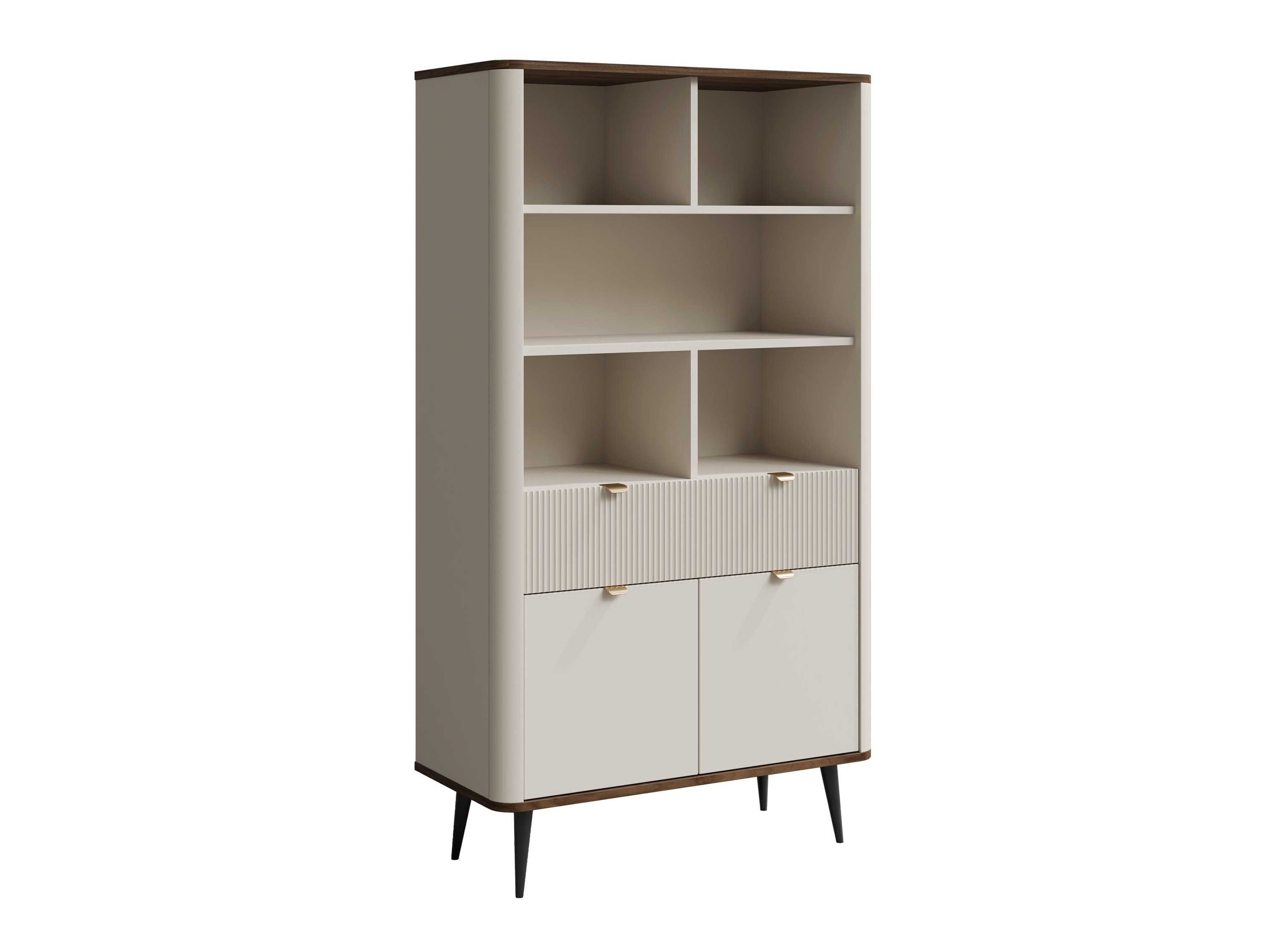 Boekenkast Lufela 108 (Kasjmier + Notenhout)