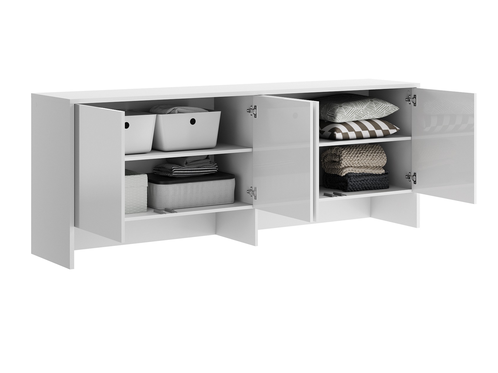 Dressoir Concept Pro Lenart Levfere 119 (Wit + Glanzend wit)