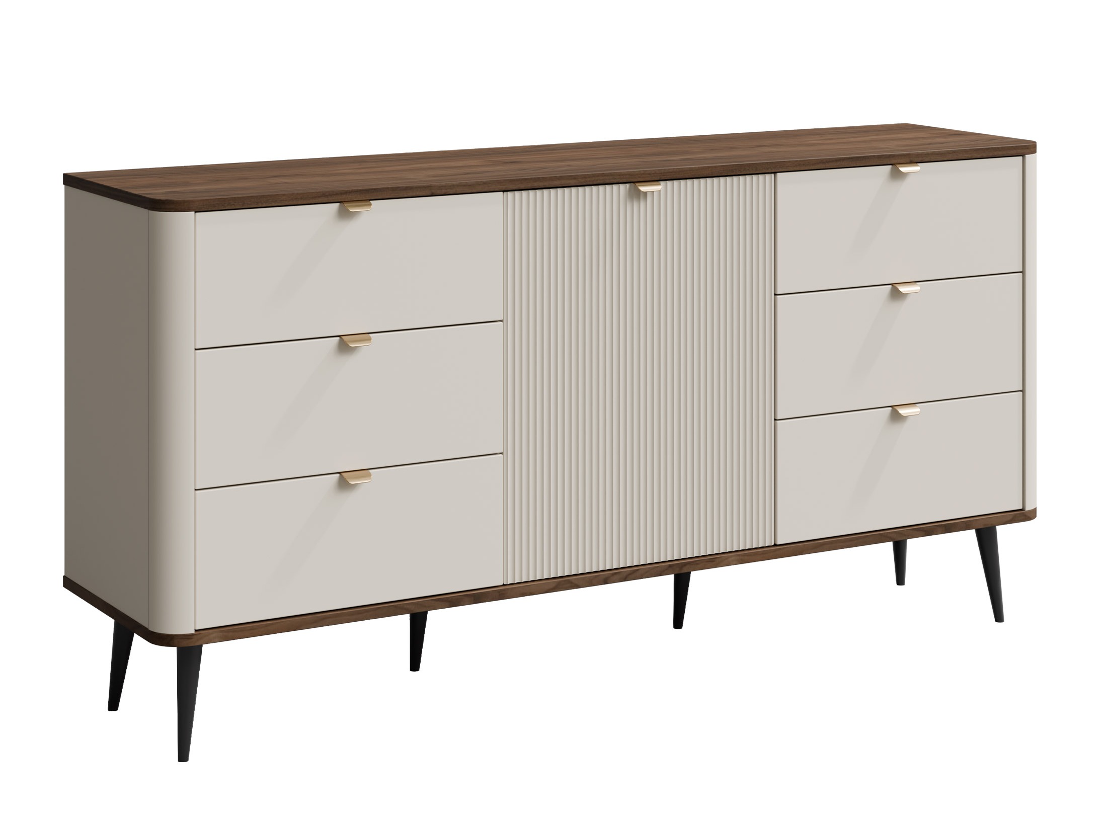 Ladekast Lufela 107 (Kasjmier + Notenhout)