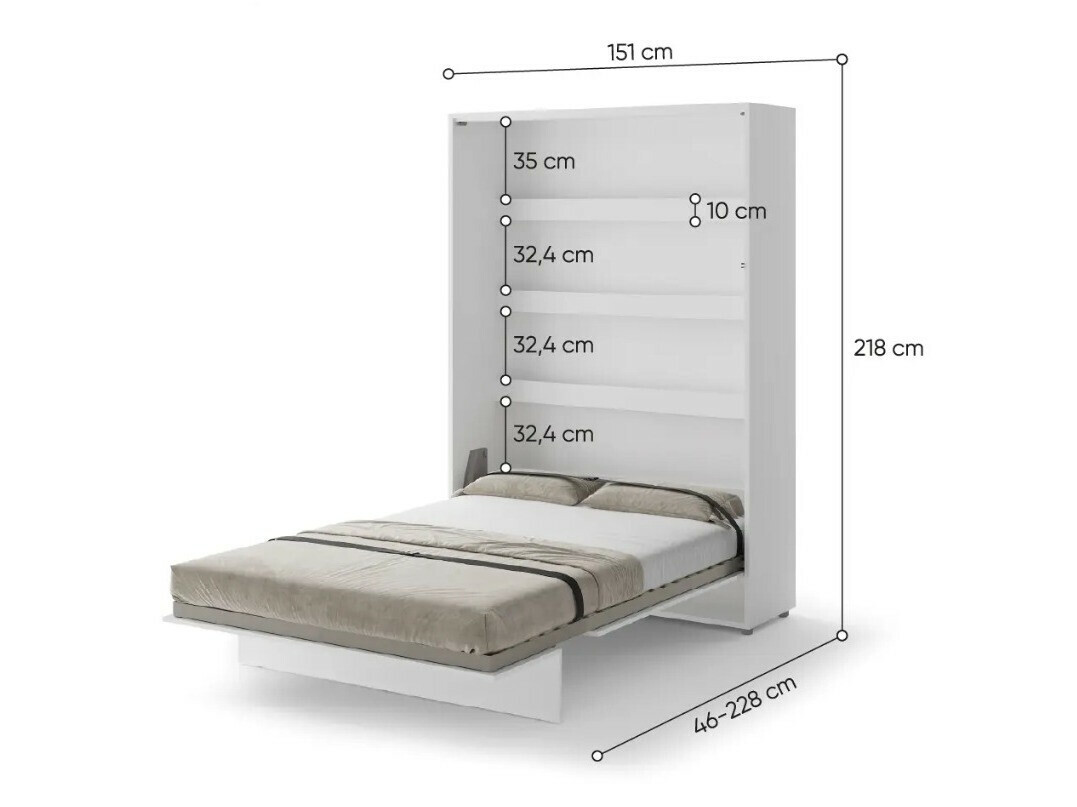 Meubelset Concept Pro Lenart Levfere 139 (Wit + Grijs)