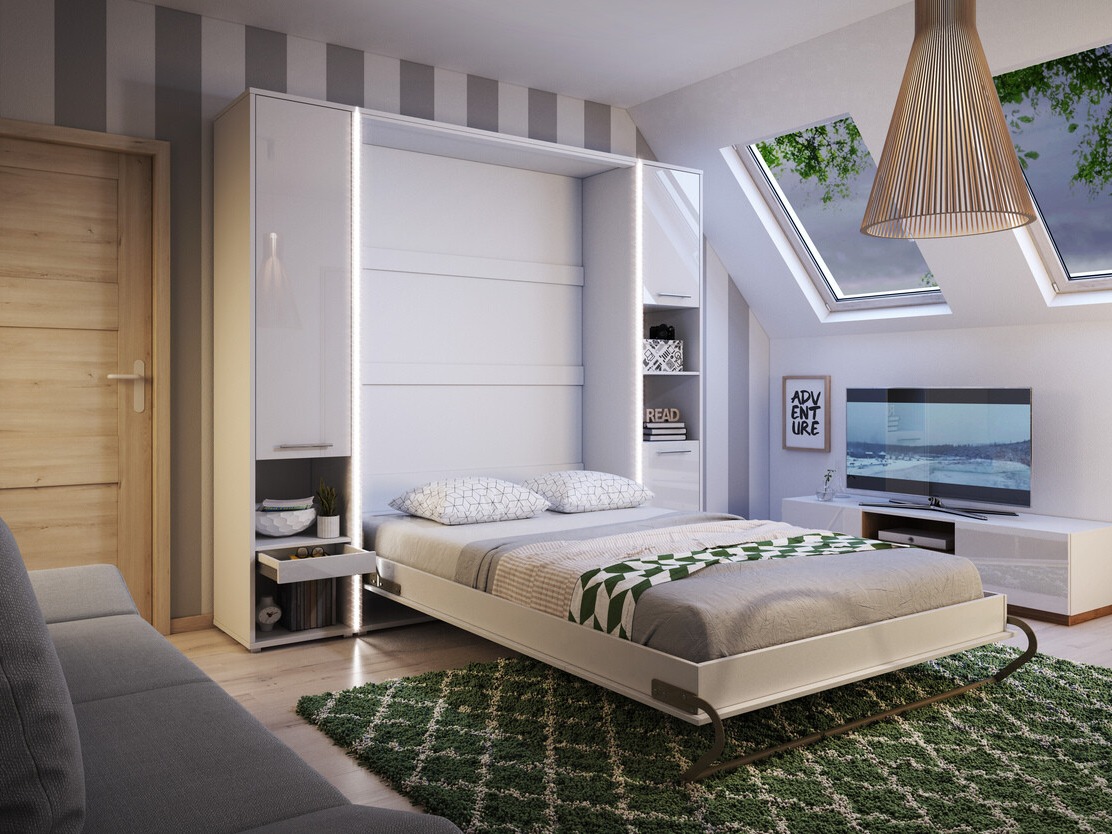 Muurbed Concept Pro Lenart Levfere 108 (Wit + Glanzend wit)