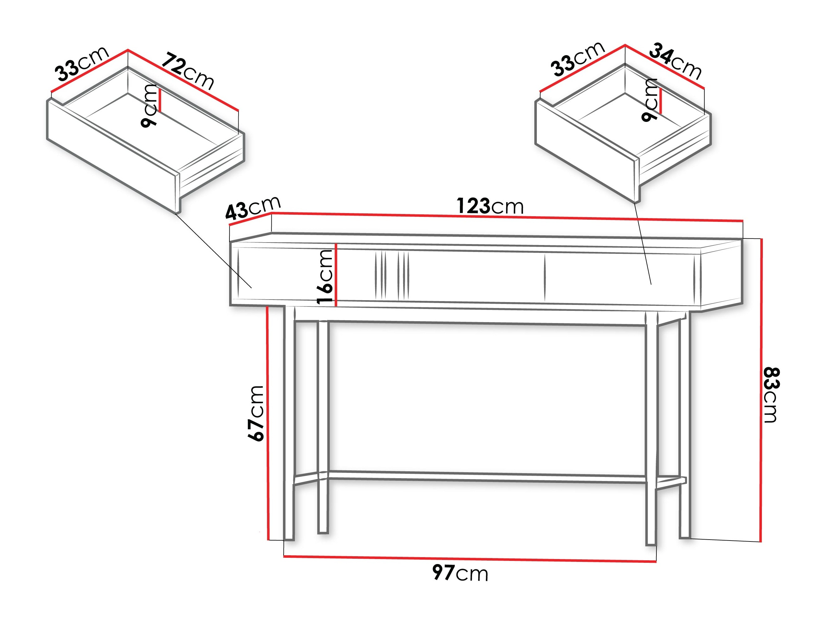 Wandtafel Levali 110 (Beige)