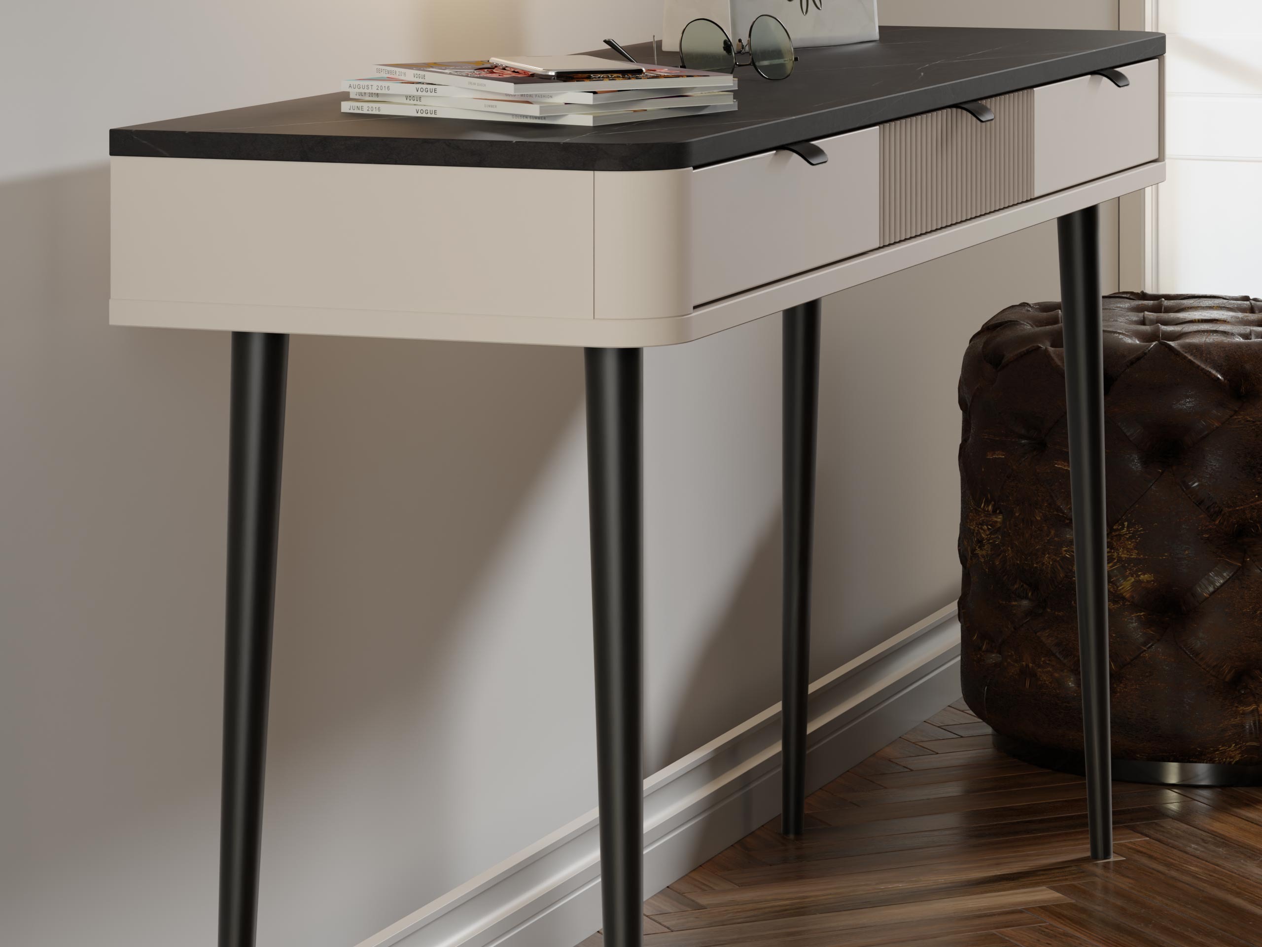 Bureau Lufela 114 (Kasjmier + Grijs marmer)