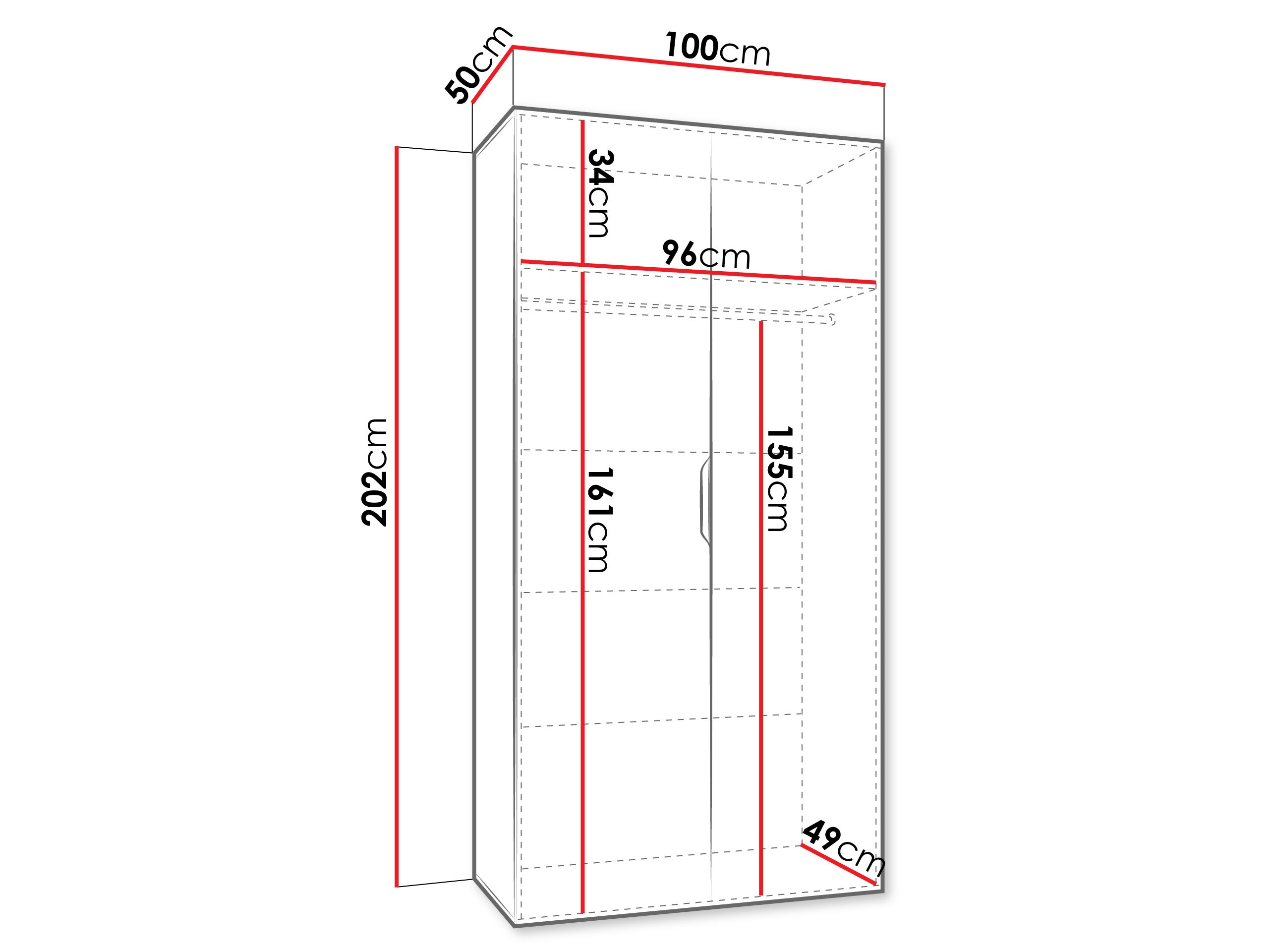 Kledingkast Hartford 510 (Wit)