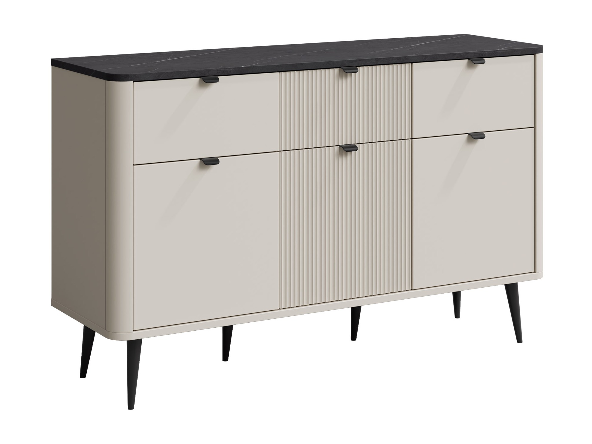 Ladekast Lufela 109 (Kasjmier + Grijs marmer)