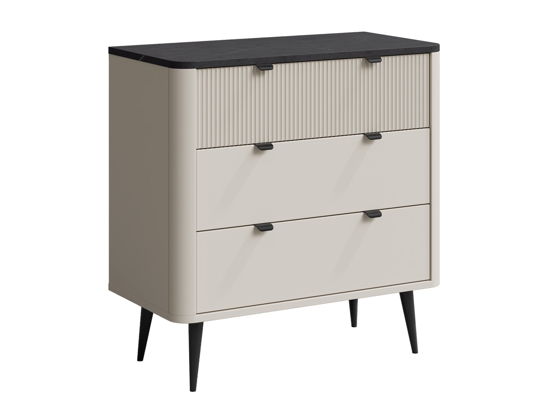 Ladekast Lufela 110 (Kasjmier + Grijs marmer)