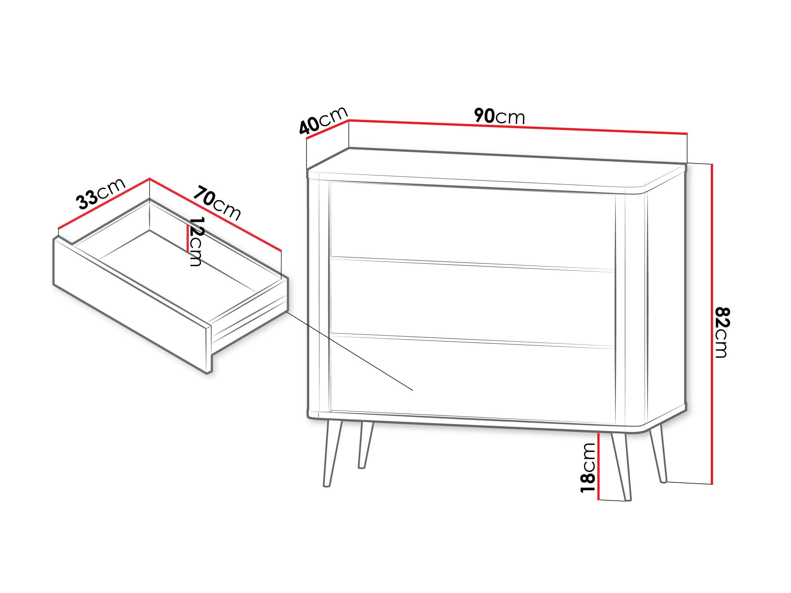 Ladekast Lufela 110 (Kasjmier + Notenhout)