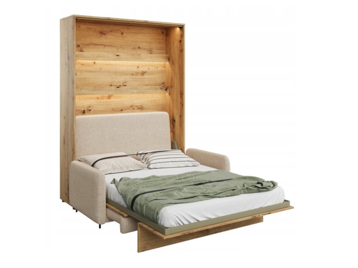 Muurbed Concept Pro Lenart Levfere 138 (Artisan eiken + Beige)