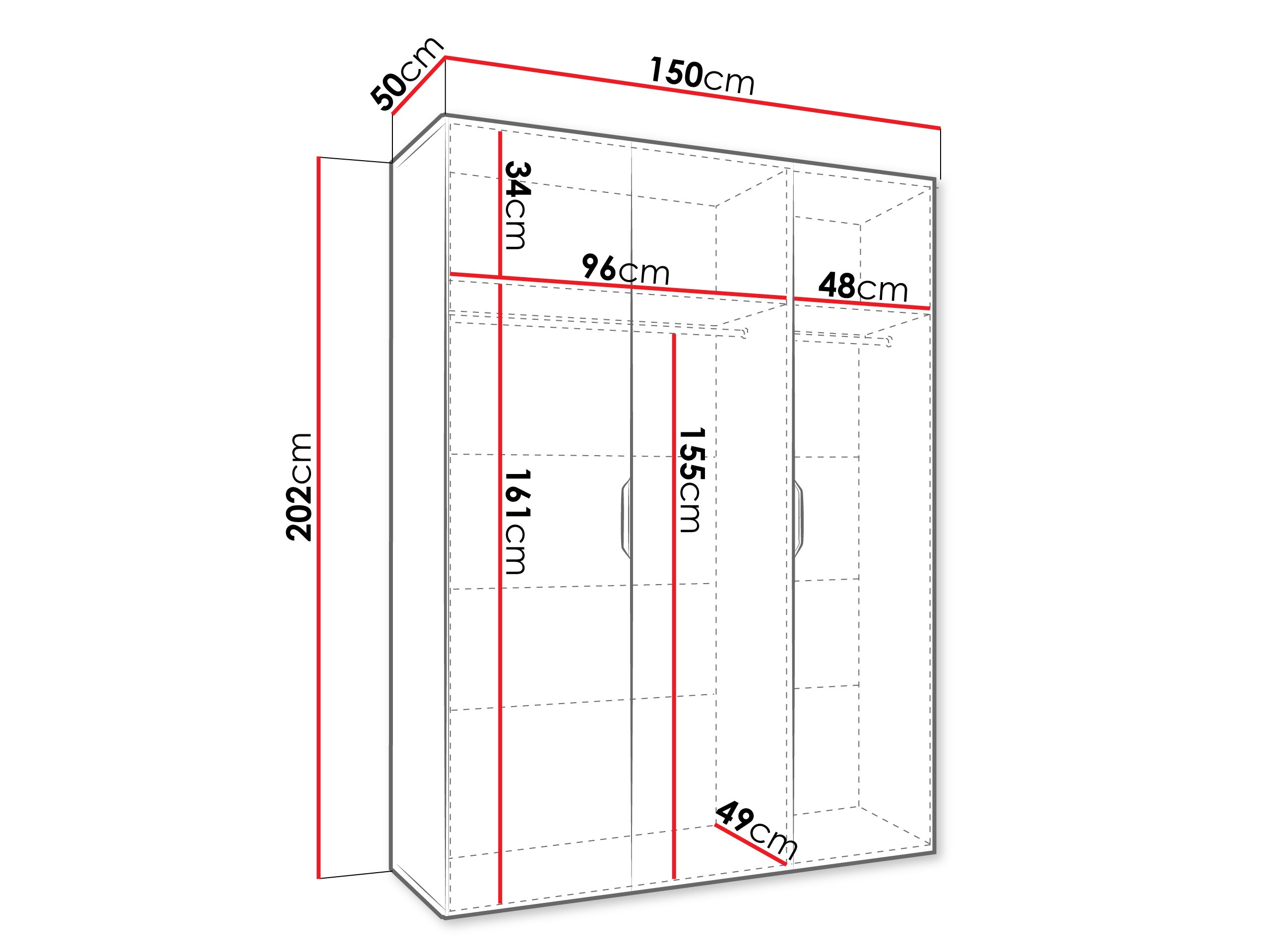 Kledingkast Hartford 512 (Kasjmier)
