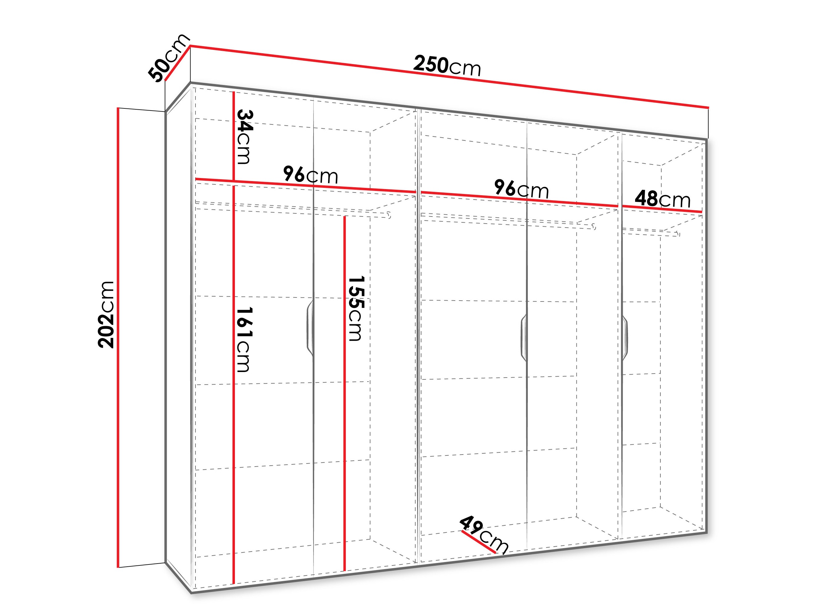 Kledingkast Hartford 515 (Kasjmier)