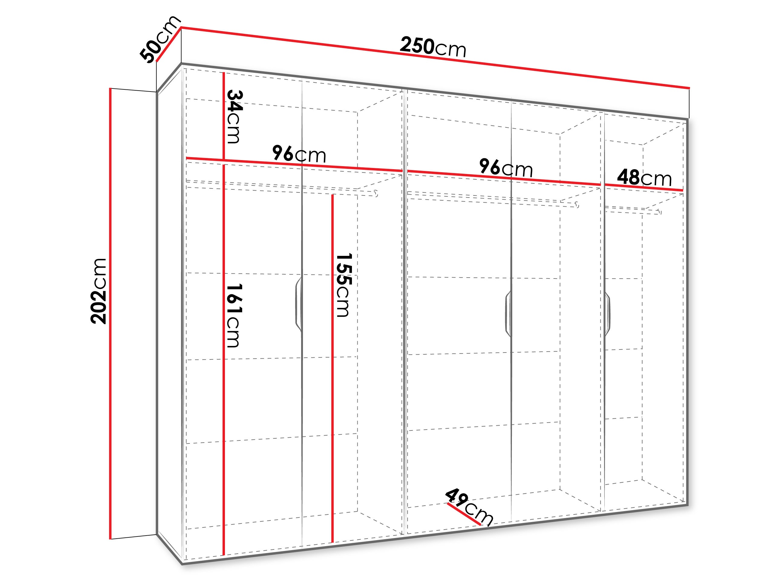 Kledingkast Hartford 516 (Kasjmier)