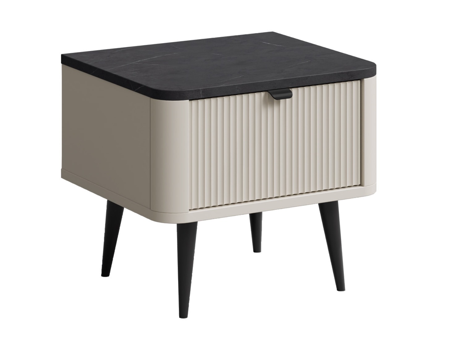 Nachtkastje Lufela 116 (Kasjmier + Grijs marmer)