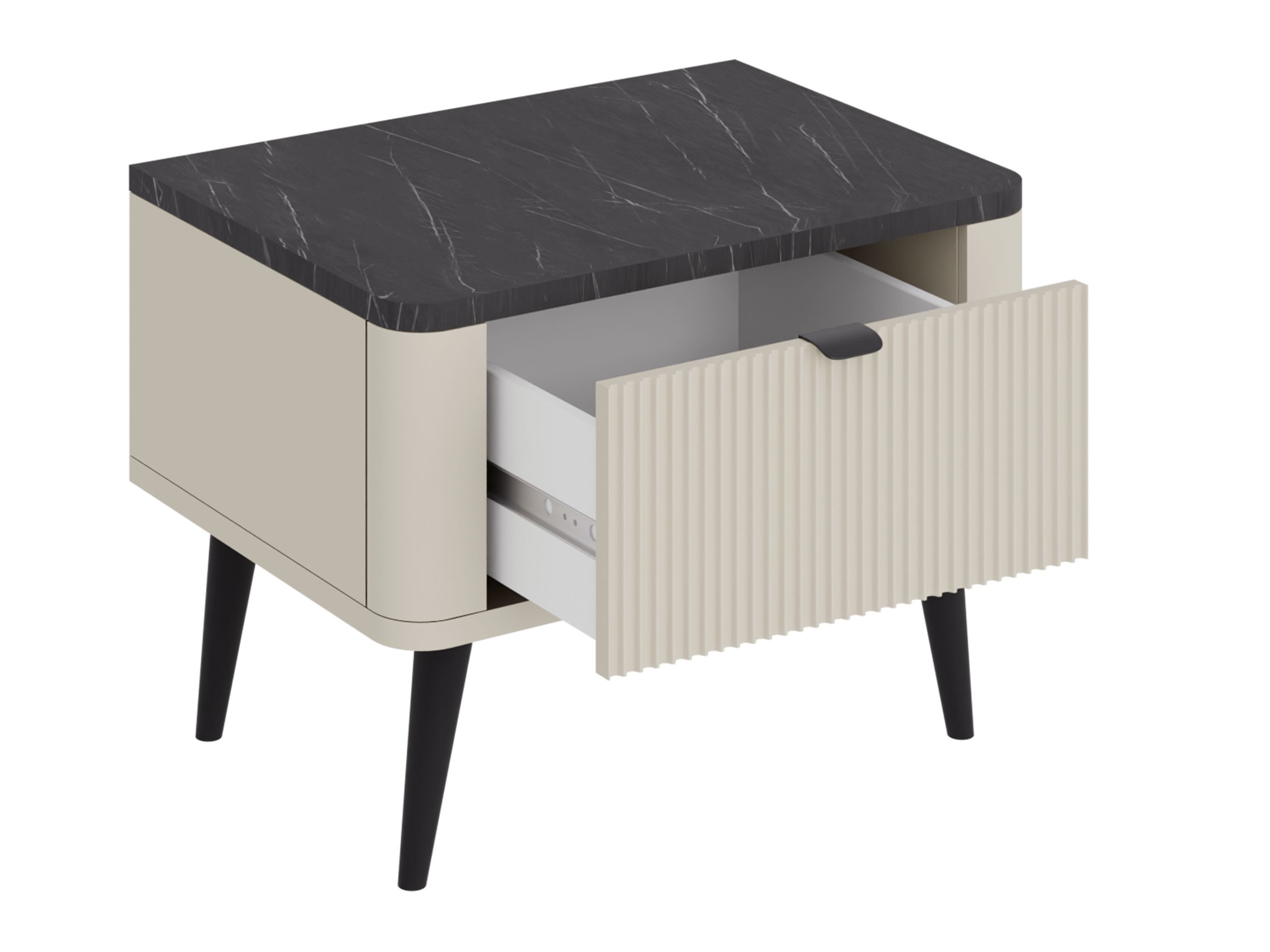 Nachtkastje Lufela 116 (Kasjmier + Notenhout)