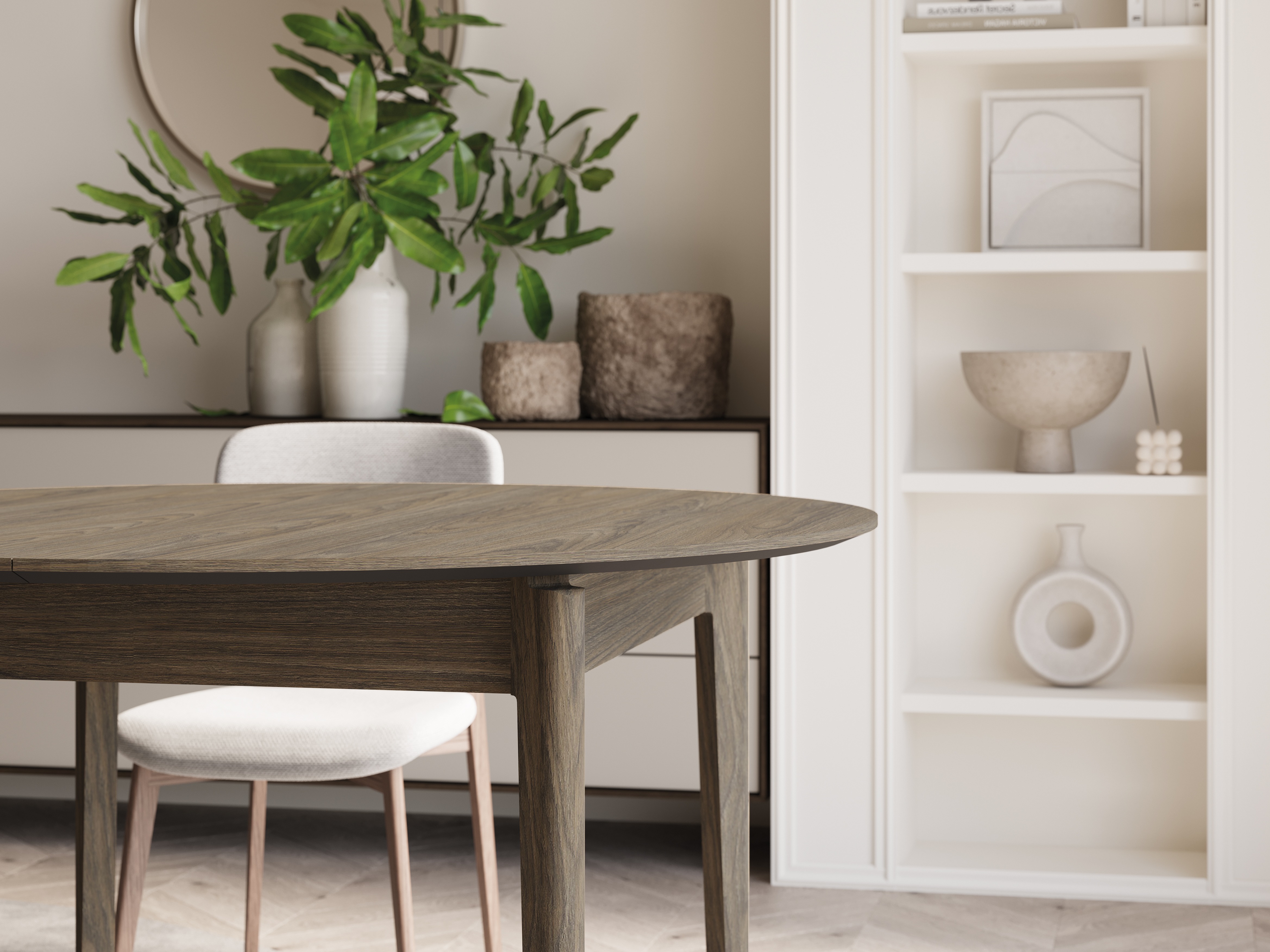 Tafel Fresno 175 (Donkere eik)