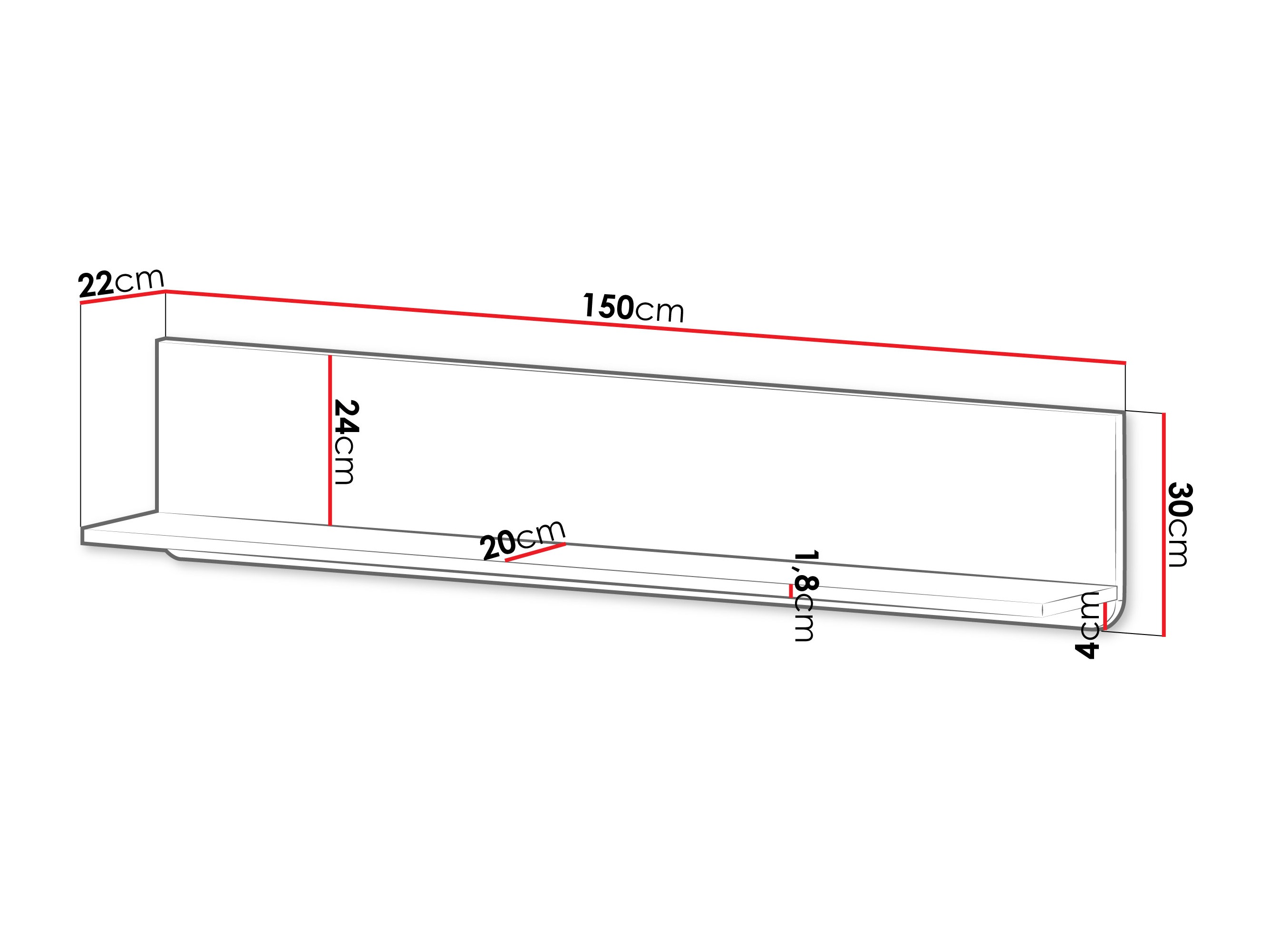 Wandplank Lufela 117 (Kasjmier + Grijs marmer)