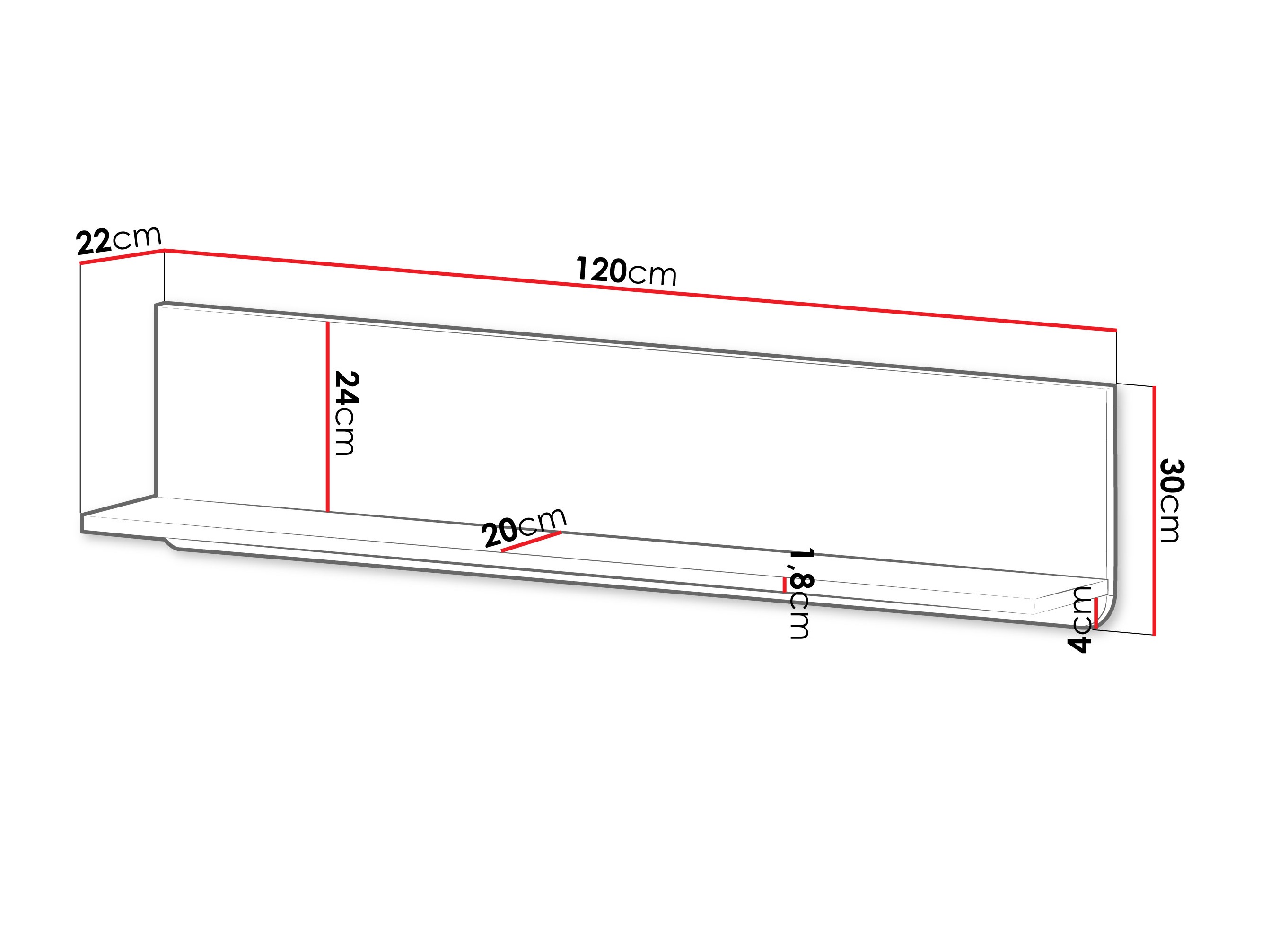 Wandplank Lufela 118 (Kasjmier + Notenhout)