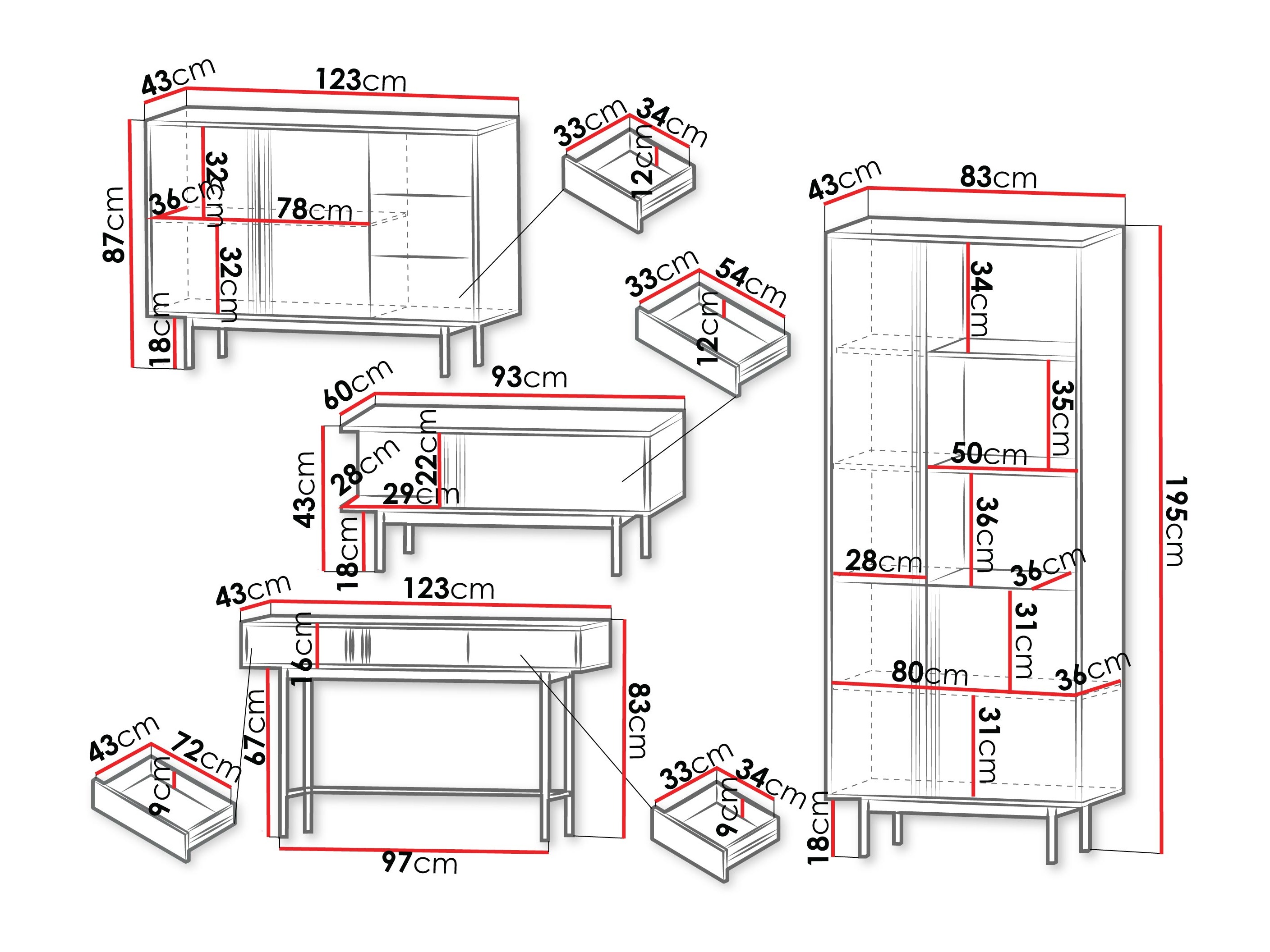 Woonkamerset Levali 117 (Eiken)