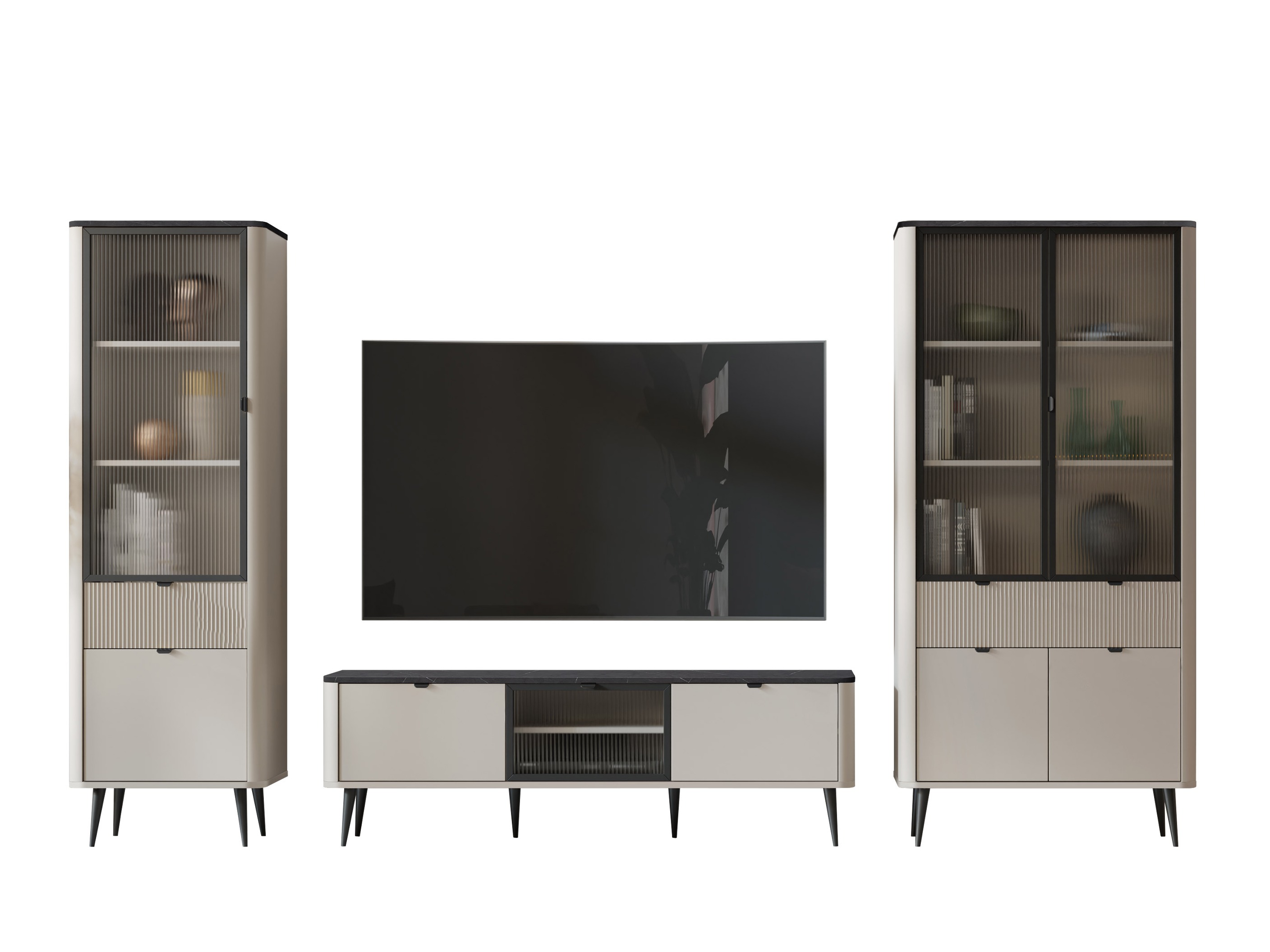 Woonkamerset Lufela 121 (Kasjmier + Grijs marmer)