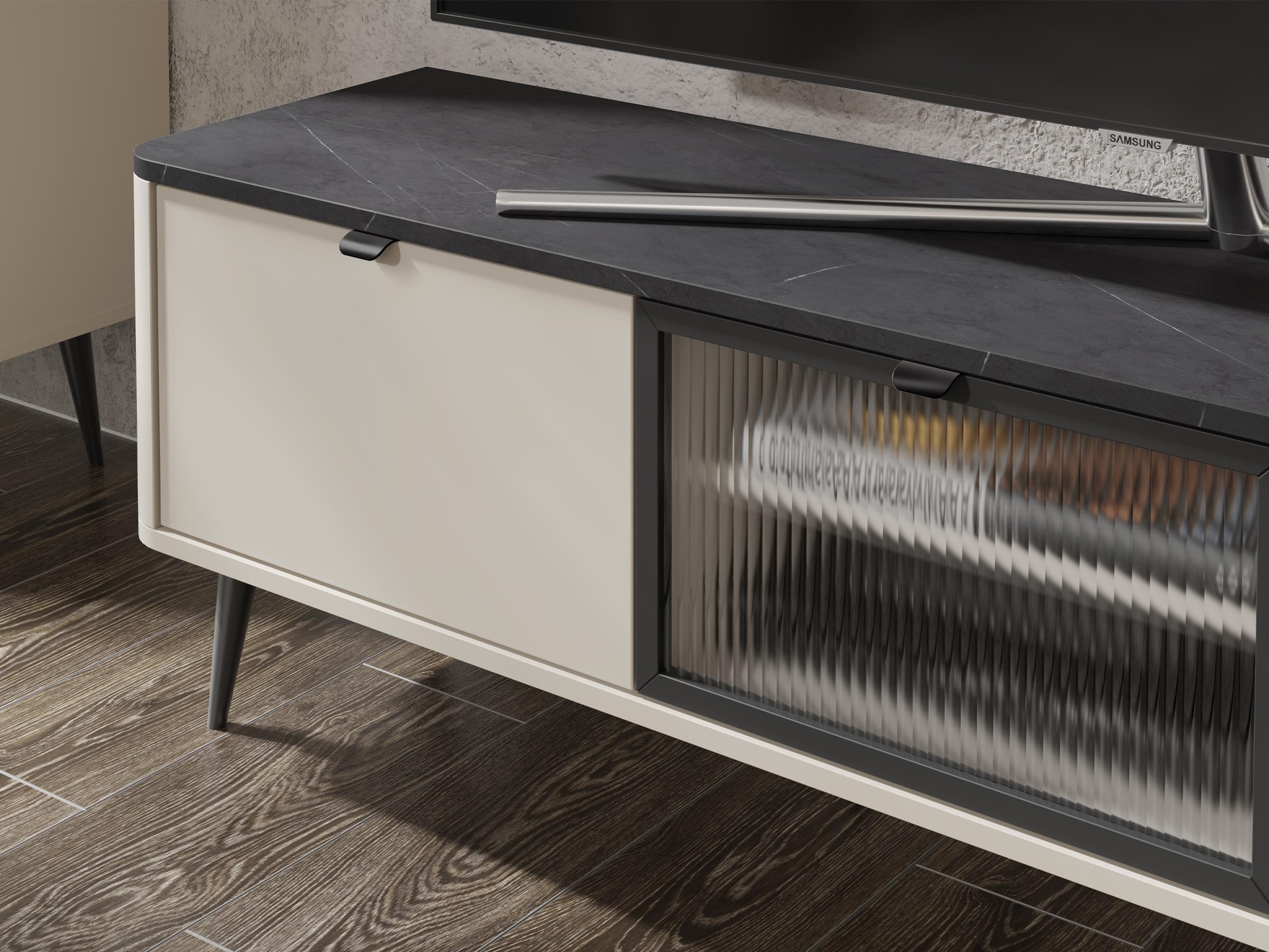 Woonkamerset Lufela 121 (Kasjmier + Grijs marmer)