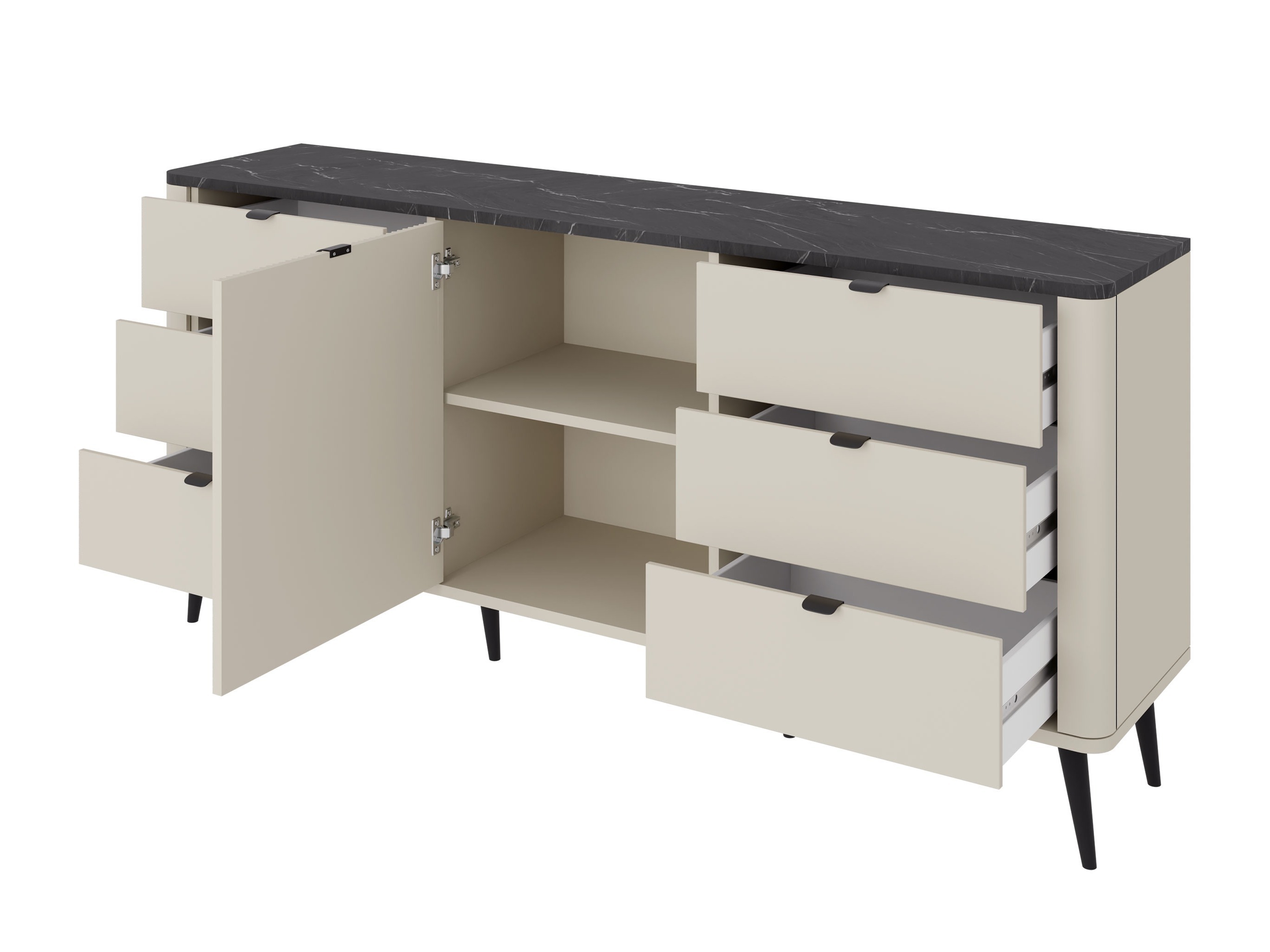 Woonkamerset Lufela 122 (Kasjmier + Grijs marmer)