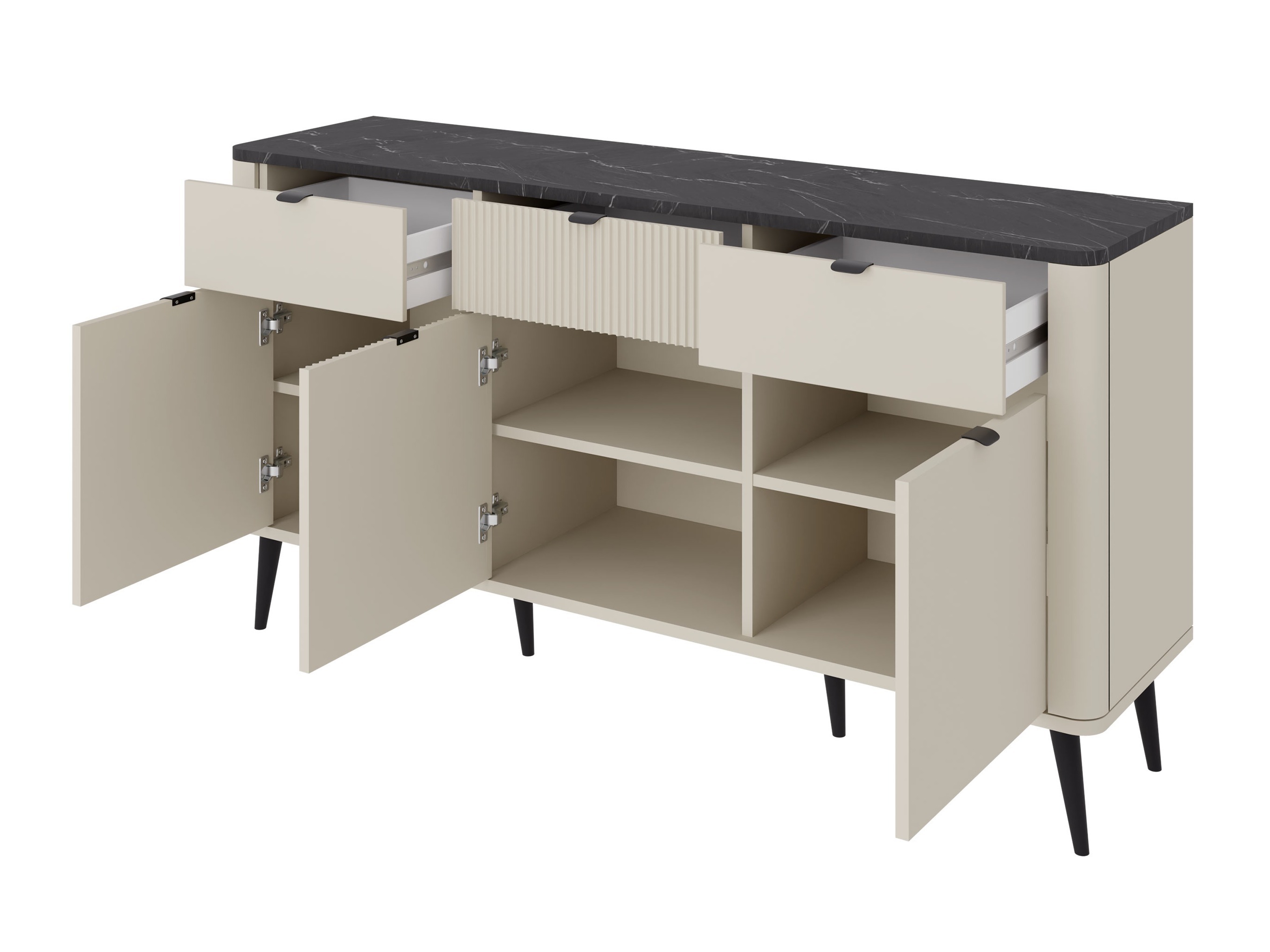 Woonkamerset Lufela 122 (Kasjmier + Grijs marmer)